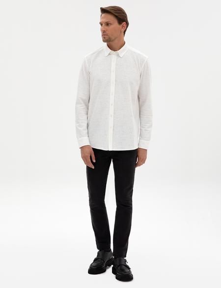 Ekru Regular Fit Örme Gömlek - 50311692023