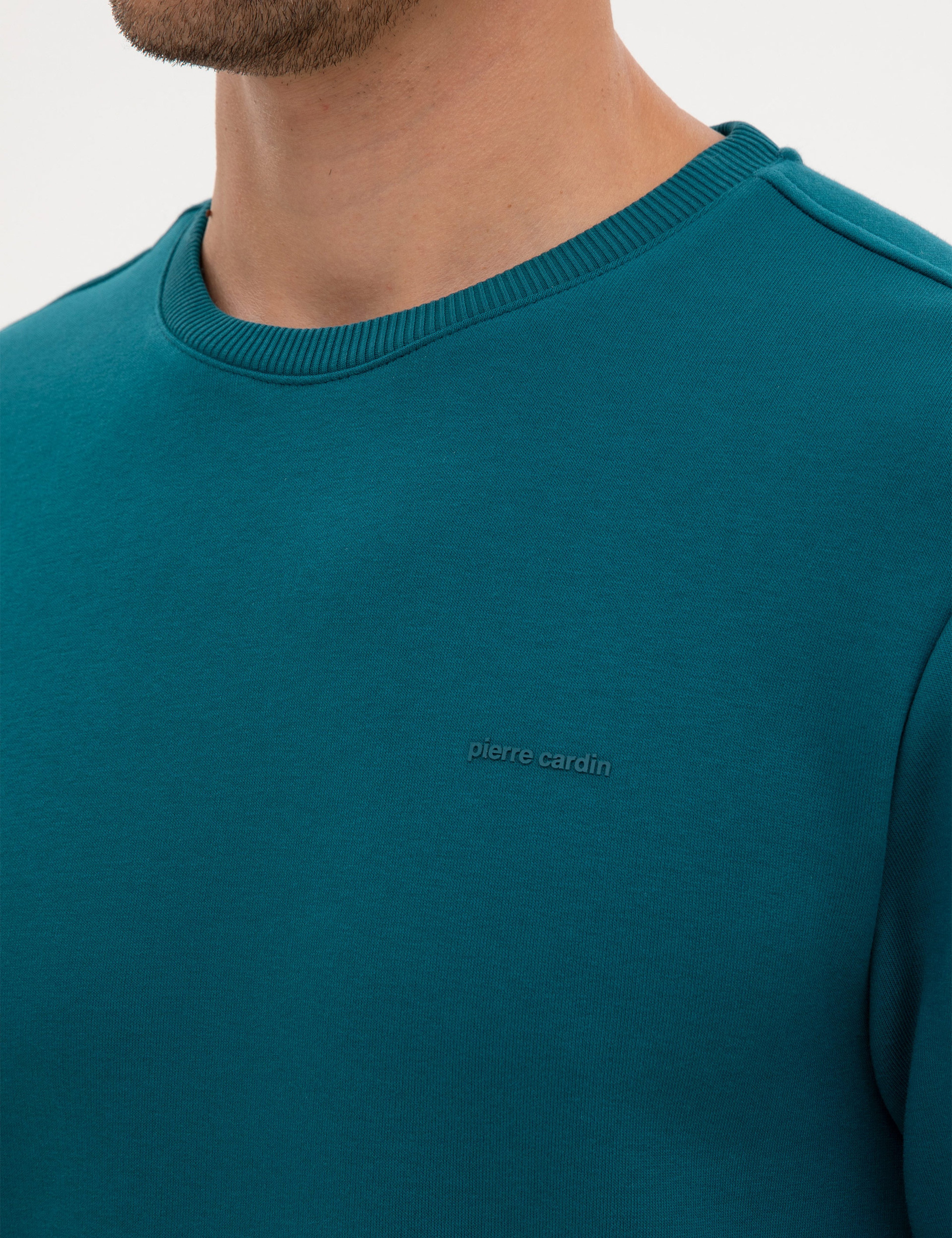 Zümrüt 3 İplik Regular Fit Bisiklet Yaka Basic Sweatshirt - Image 7
