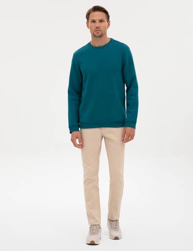 Zümrüt 3 İplik Regular Fit Bisiklet Yaka Basic Sweatshirt