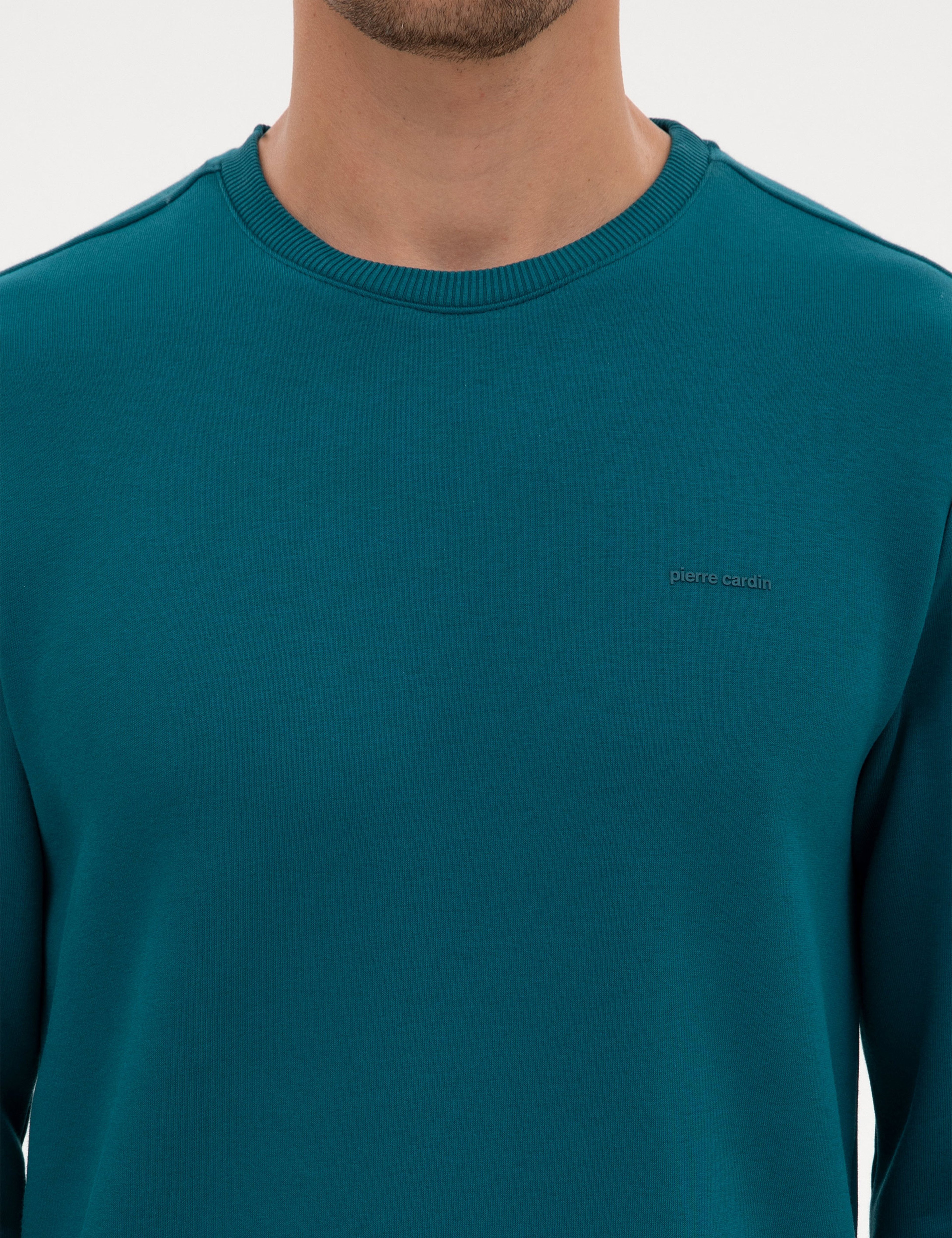 Zümrüt 3 İplik Regular Fit Bisiklet Yaka Basic Sweatshirt - Image 6