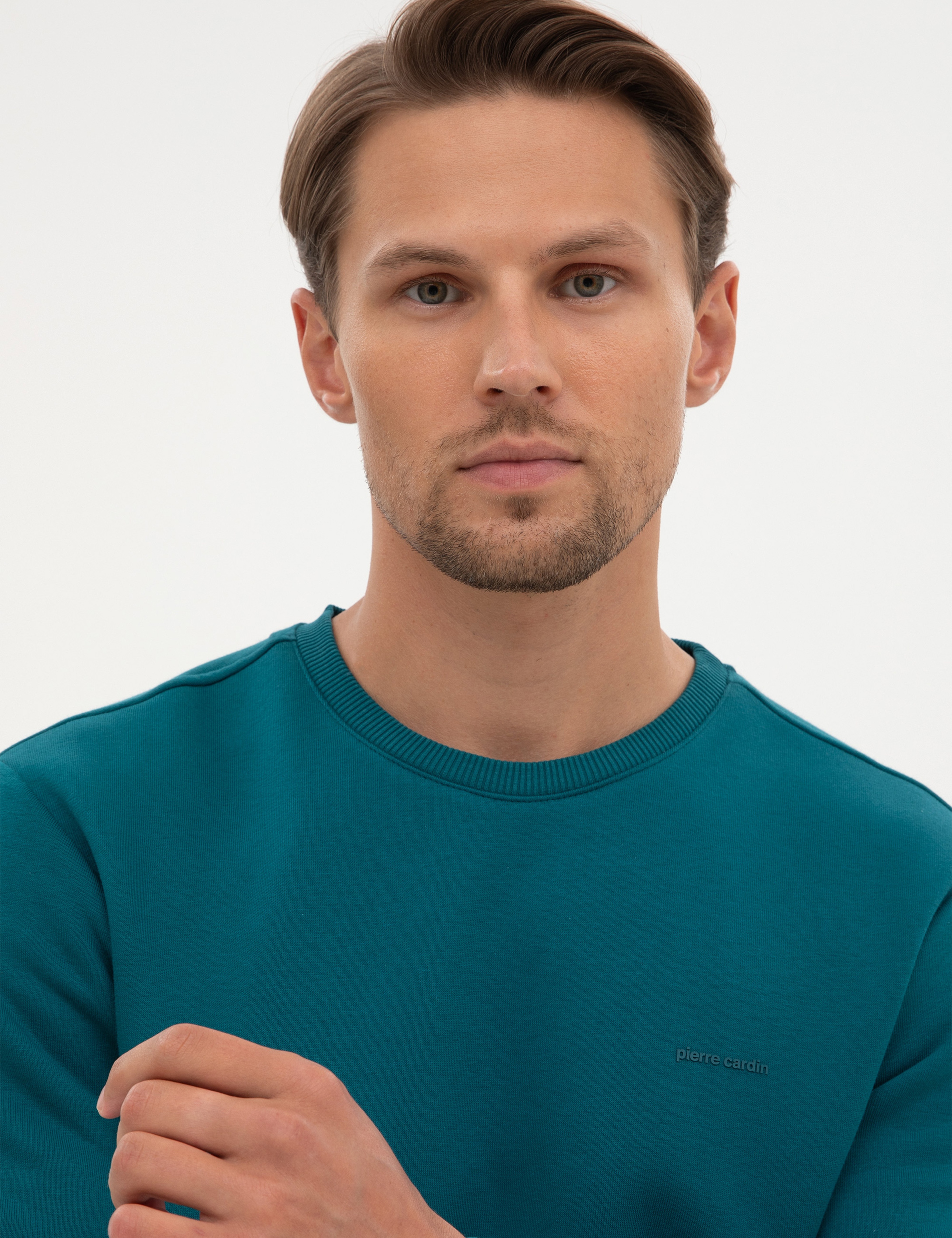 Zümrüt 3 İplik Regular Fit Bisiklet Yaka Basic Sweatshirt - Image 2