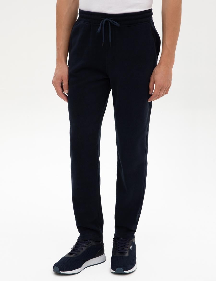 Lacivert Slim Fit Polar Eşofman Altı