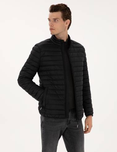 Siyah Kapitone Basic Mont