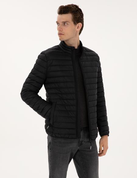 Siyah Kapitone Basic Mont - 50313921012