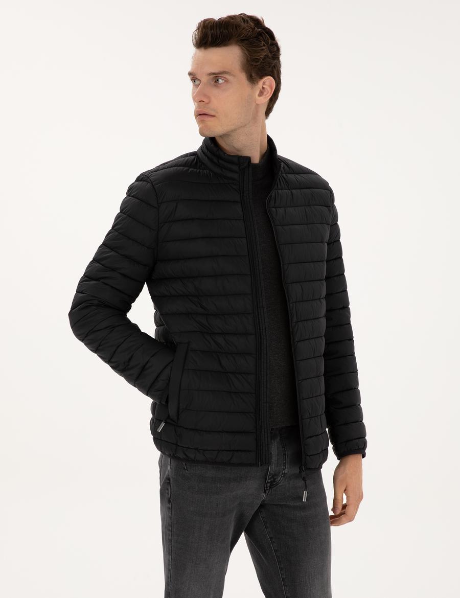 Siyah Kapitone Basic Mont