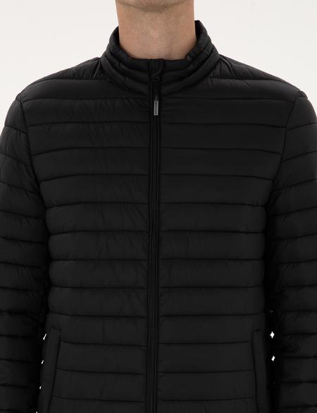 Siyah Kapitone Basic Mont - 50313921012