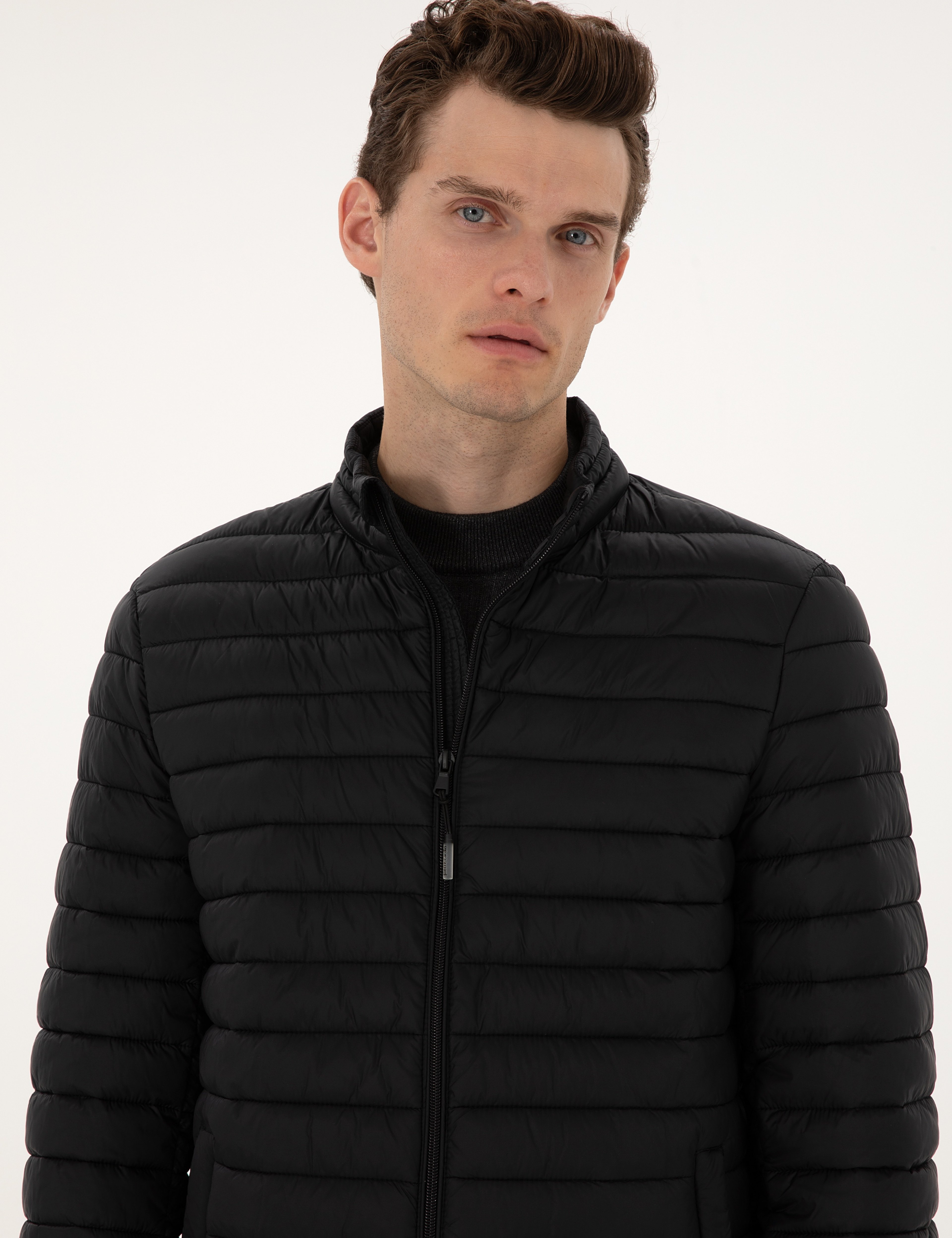 Siyah Kapitone Basic Mont - Image 2