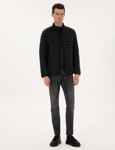 Siyah Kapitone Basic Mont