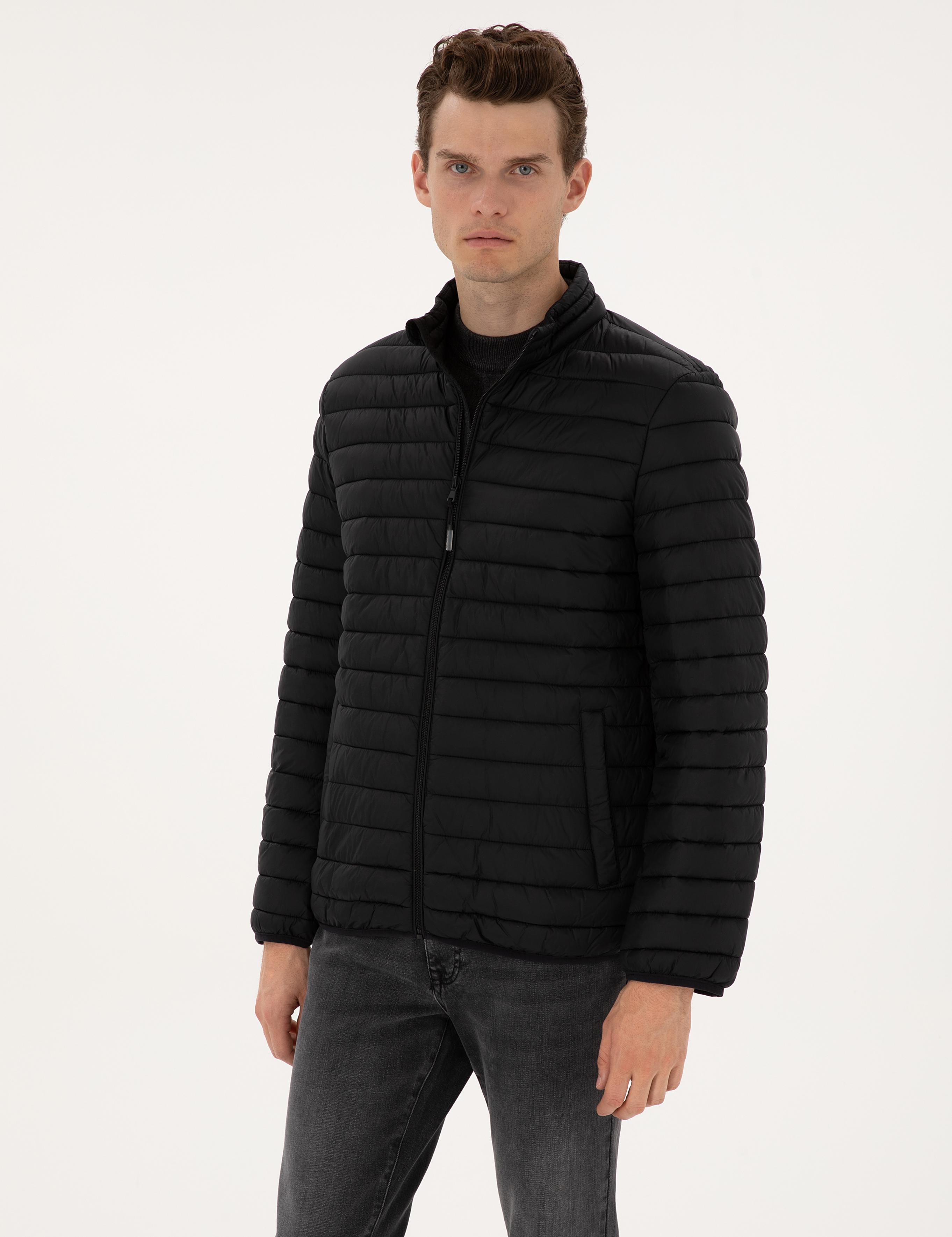 Siyah Kapitone Basic Mont