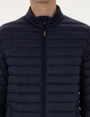 Lacivert Kapitone Basic Mont