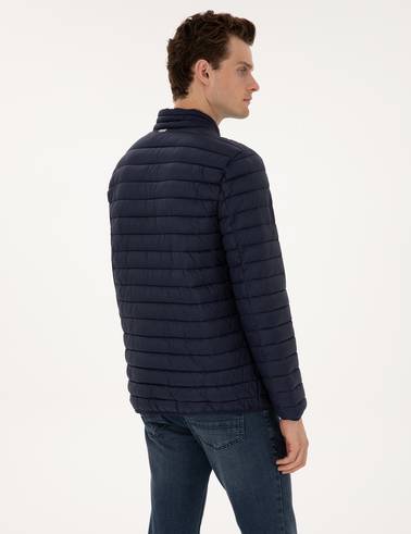 Lacivert Kapitone Basic Mont