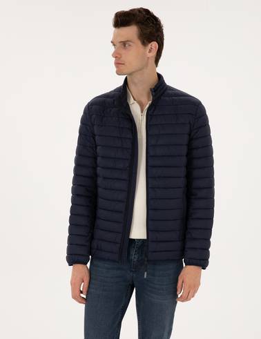 Lacivert Kapitone Basic Mont