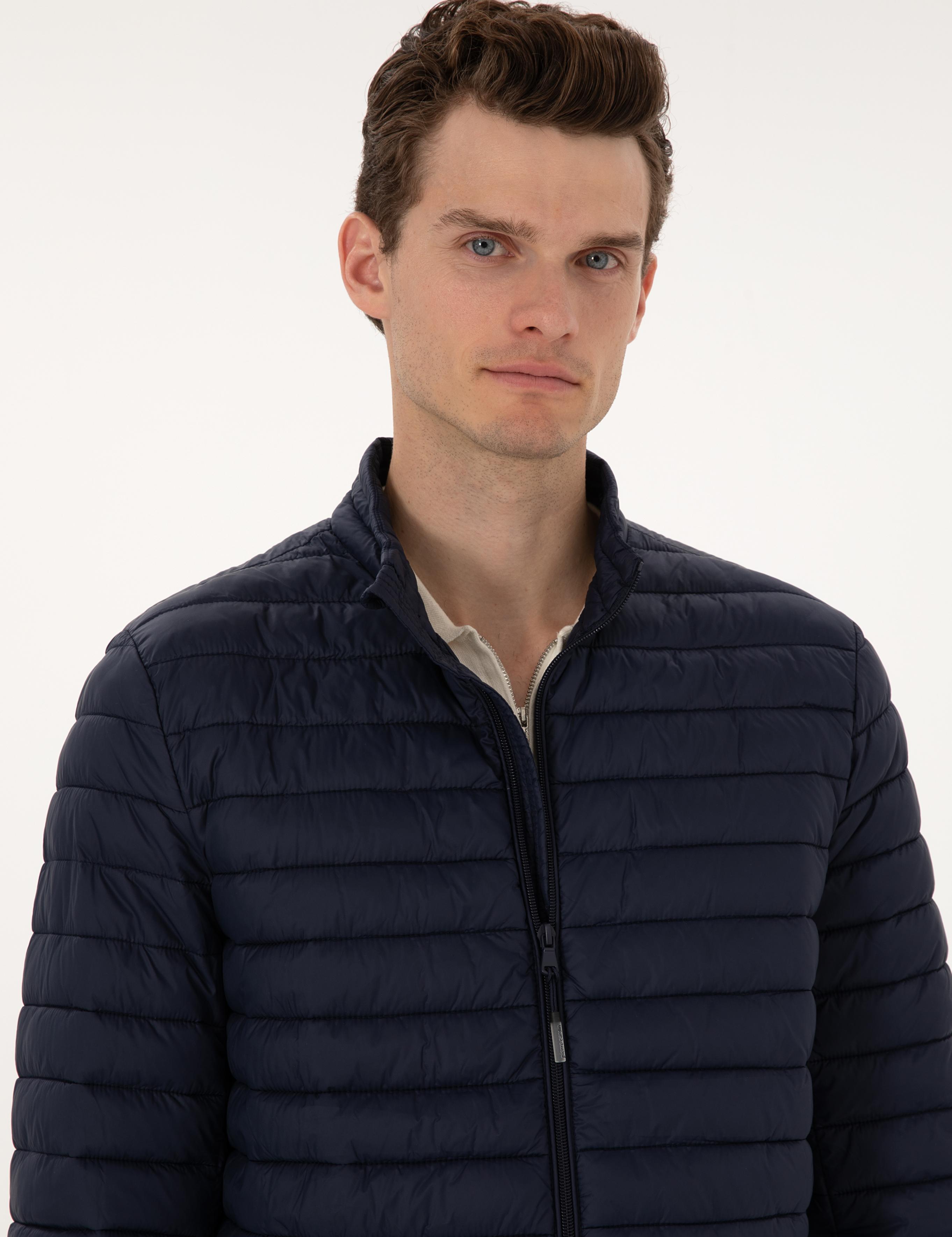 Lacivert Kapitone Basic Mont