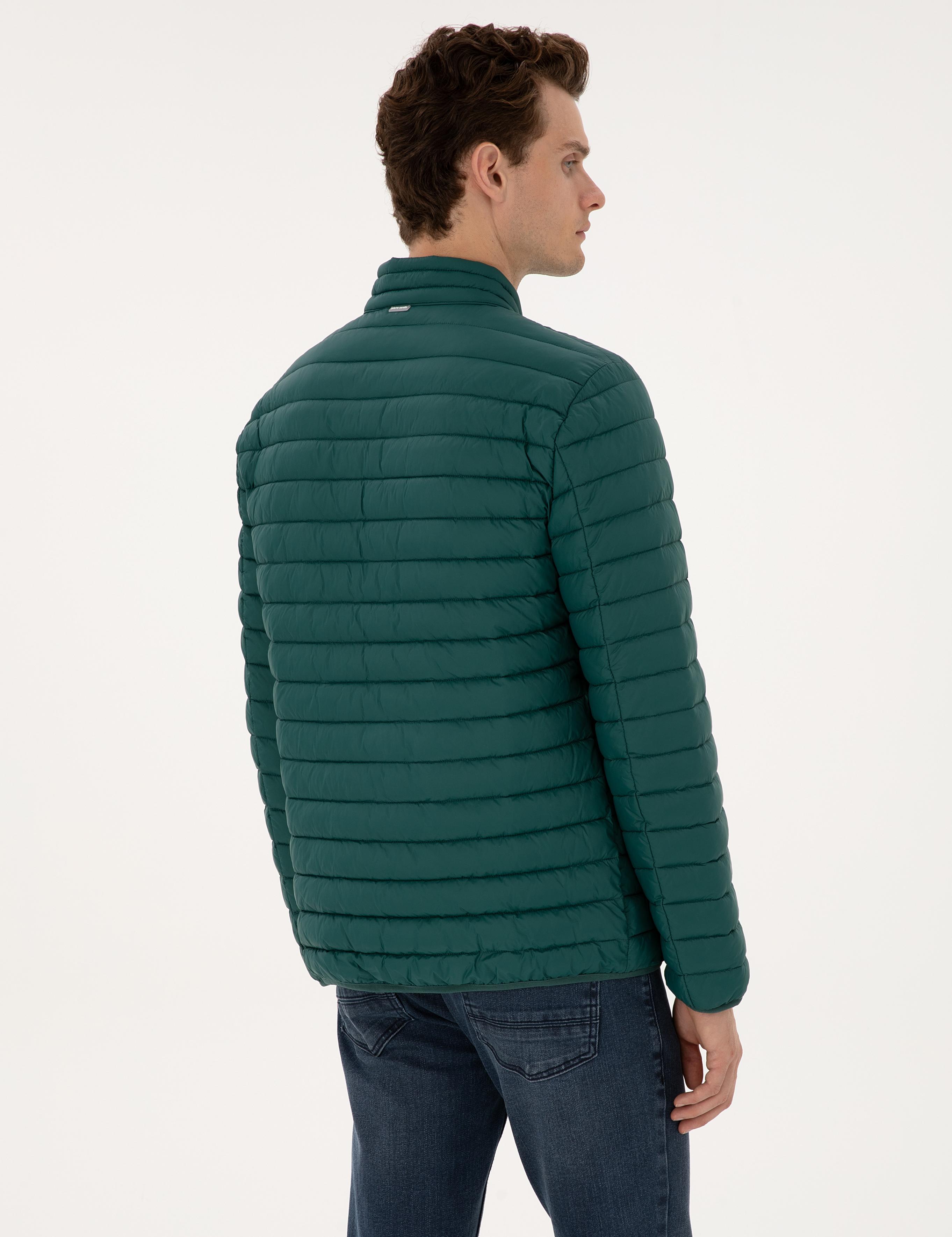 Koyu Yeşil Kapitone Basic Mont