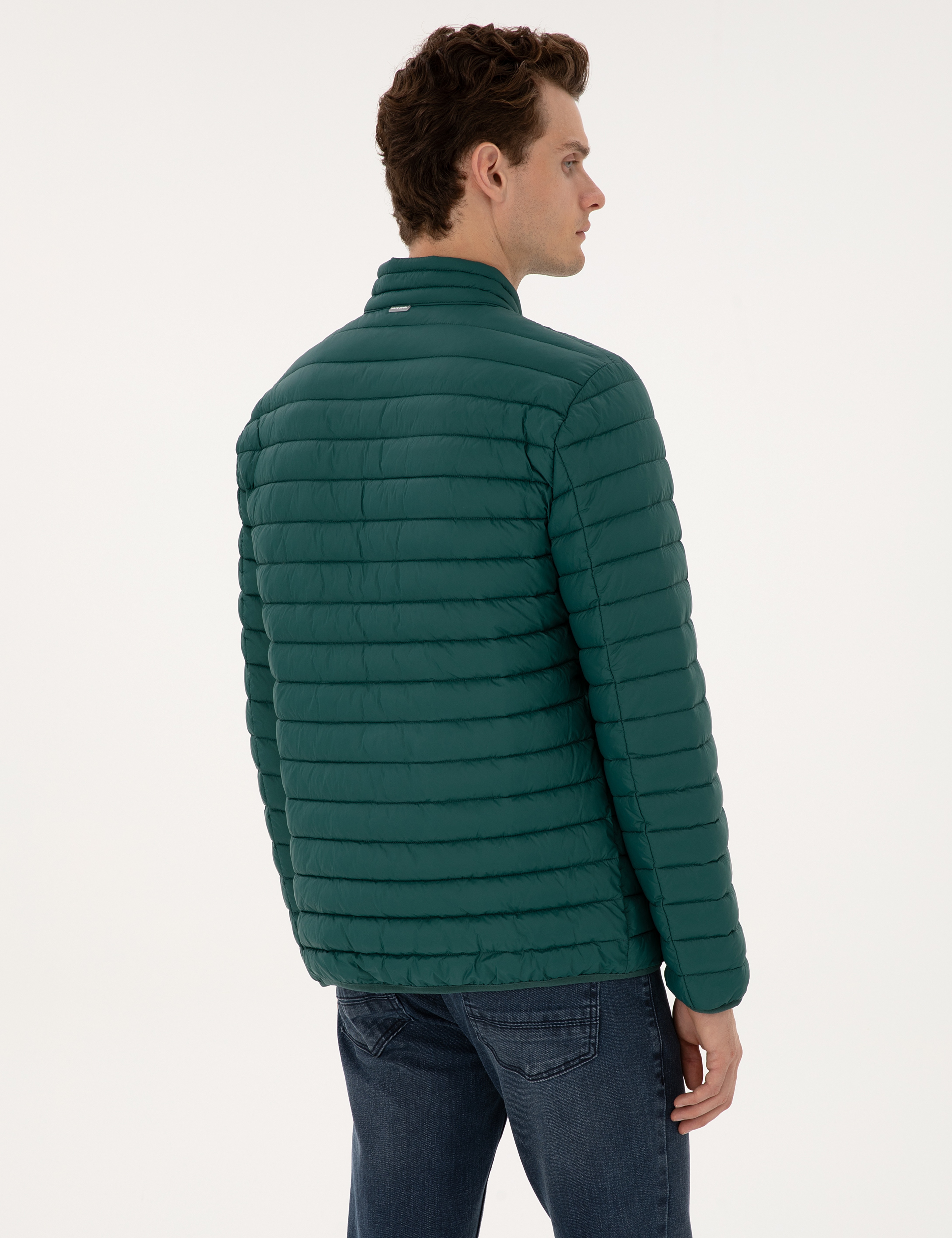 Koyu Yeşil Kapitone Basic Mont - Image 5