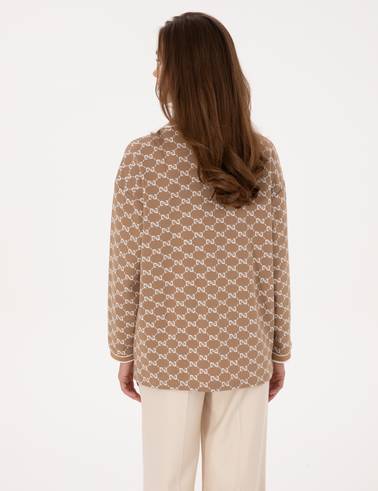 Bej Comfort Fit Örme Hırka