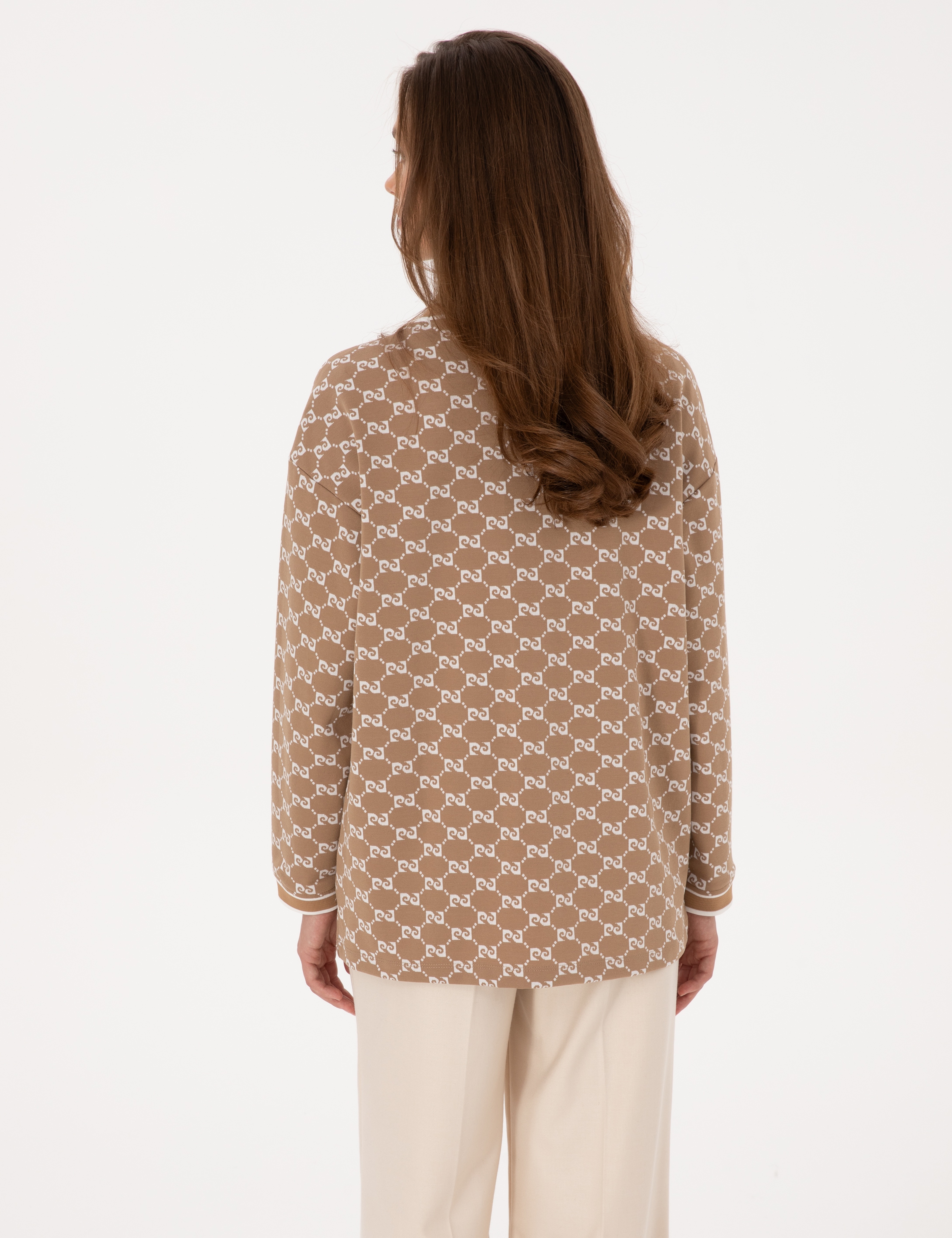 Bej Comfort Fit Örme Hırka - Image 5