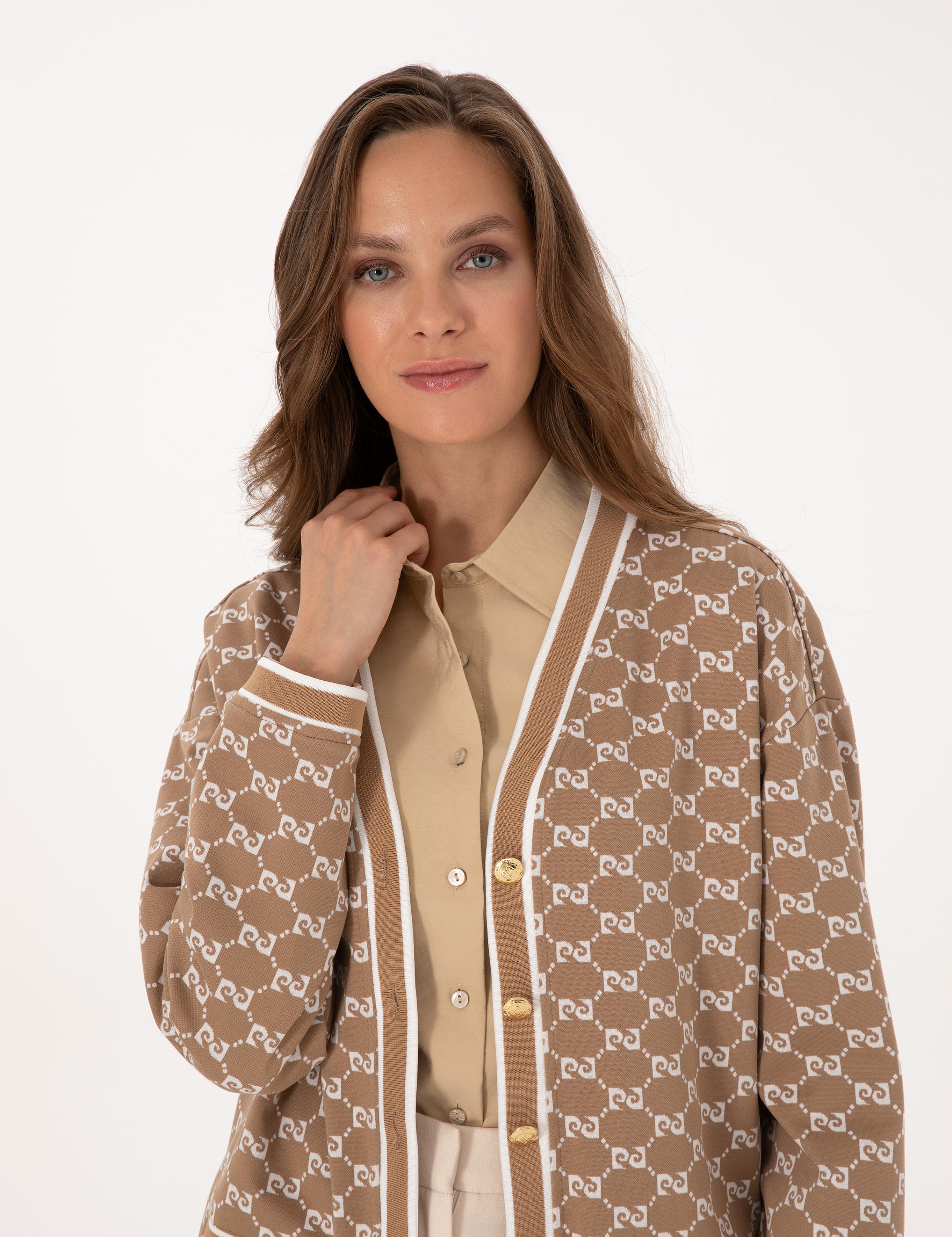 Bej Comfort Fit Örme Hırka