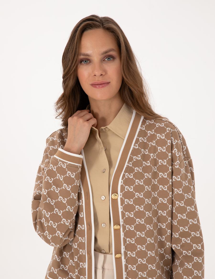 Bej Comfort Fit Örme Hırka