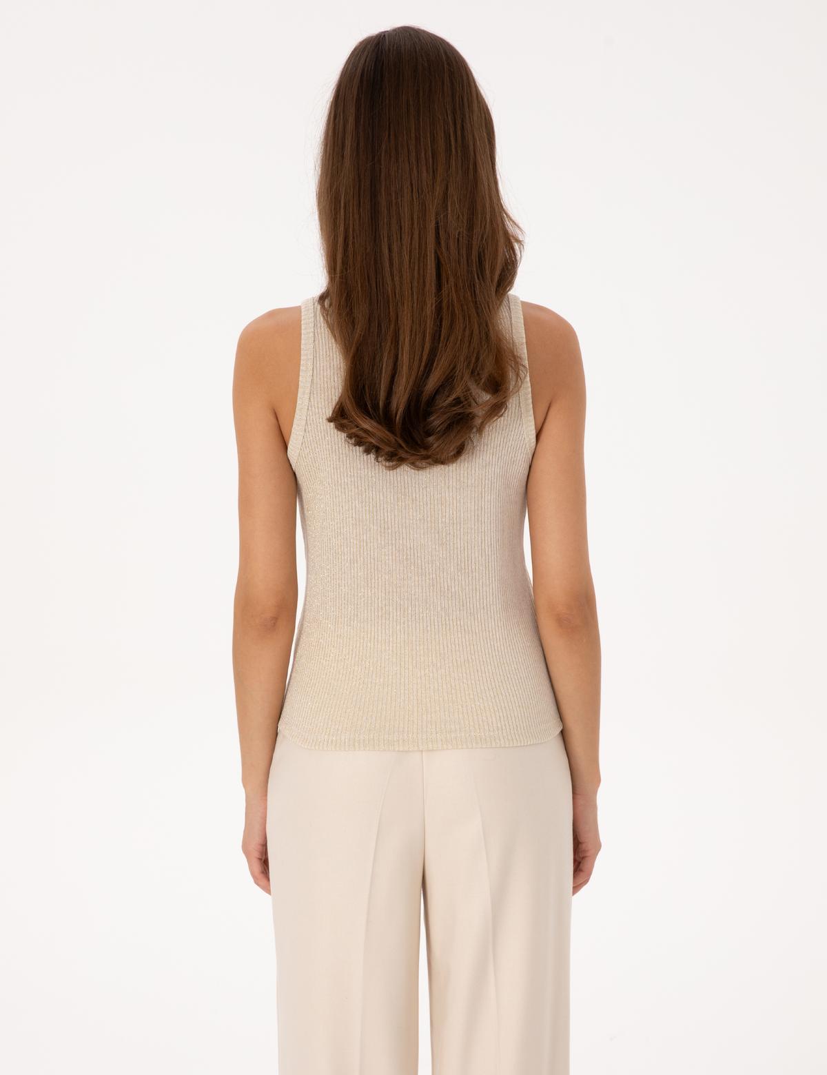 Ekru Ex. Slim Fit Örme Bluz - 50309145005