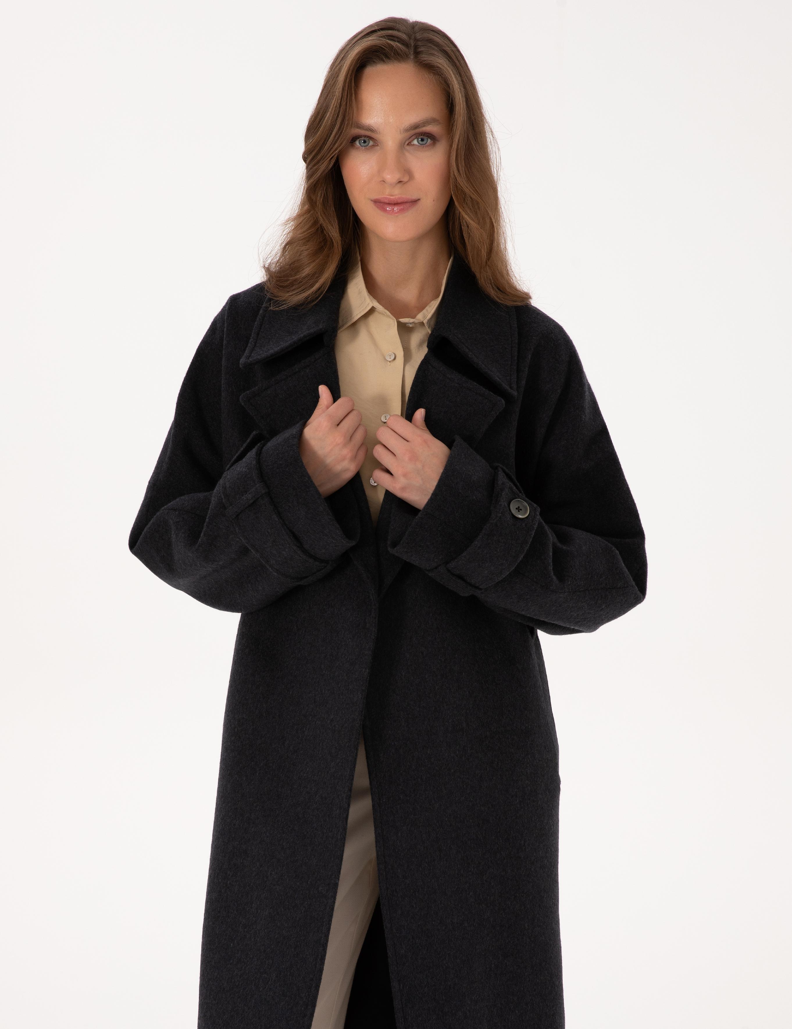 Antrasit Kaşe Kaban