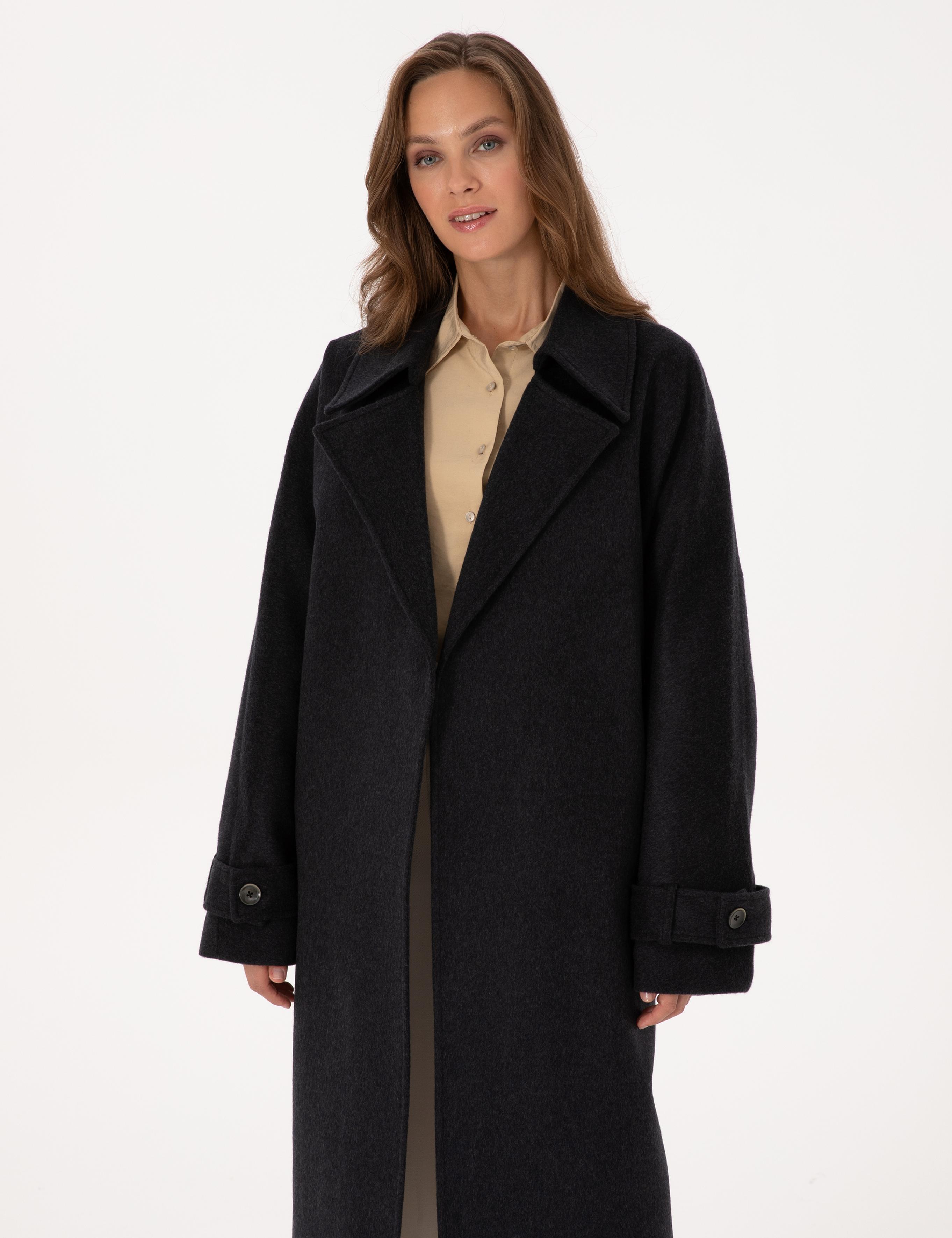 Antrasit Kaşe Kaban