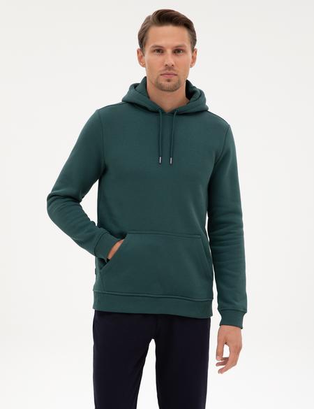 Zümrüt 2 İplik Regular Fit İçi Polarlı Kapüşonlu Basic Sweatshirt - 50314055066