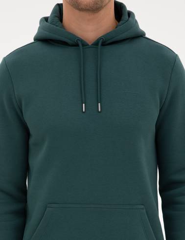 Zümrüt 2 İplik Regular Fit Kapüşonlu Basic Sweatshirt