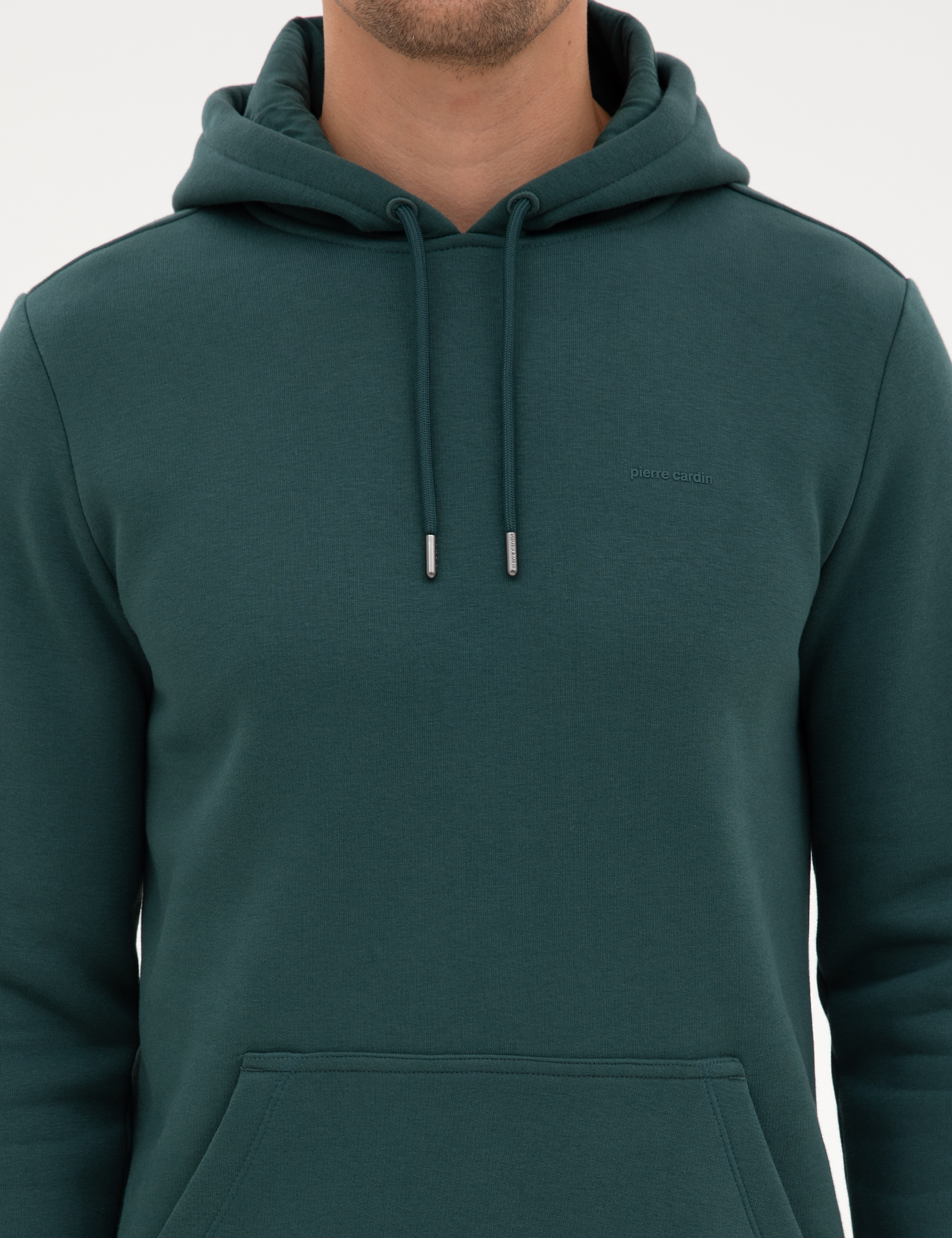 Zümrüt 2 İplik Regular Fit Kapüşonlu Basic Sweatshirt - Image 6