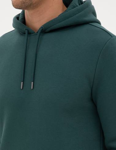 Zümrüt 2 İplik Regular Fit Kapüşonlu Basic Sweatshirt
