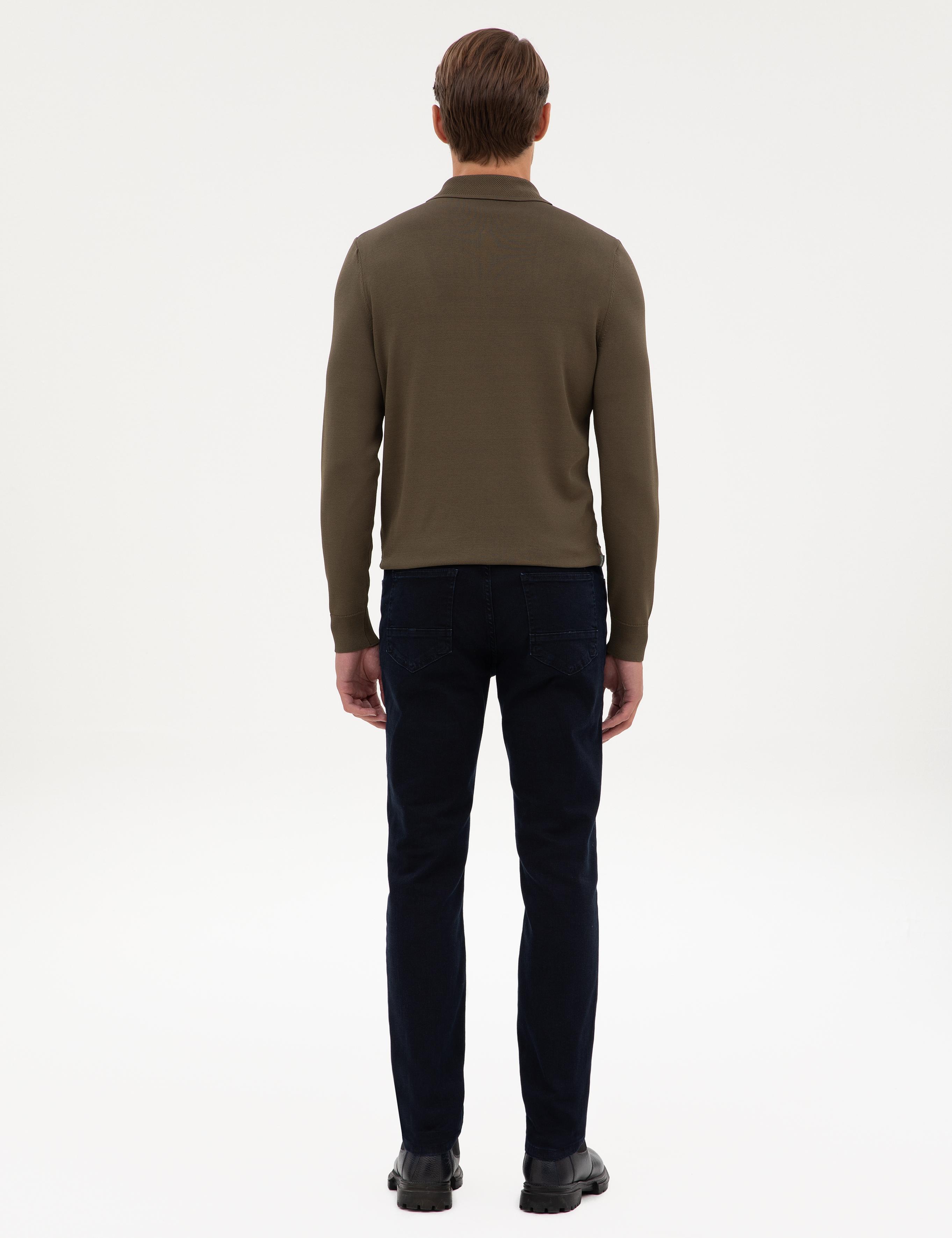 Koyu Lacivert Slim Fit Jean Pantolon