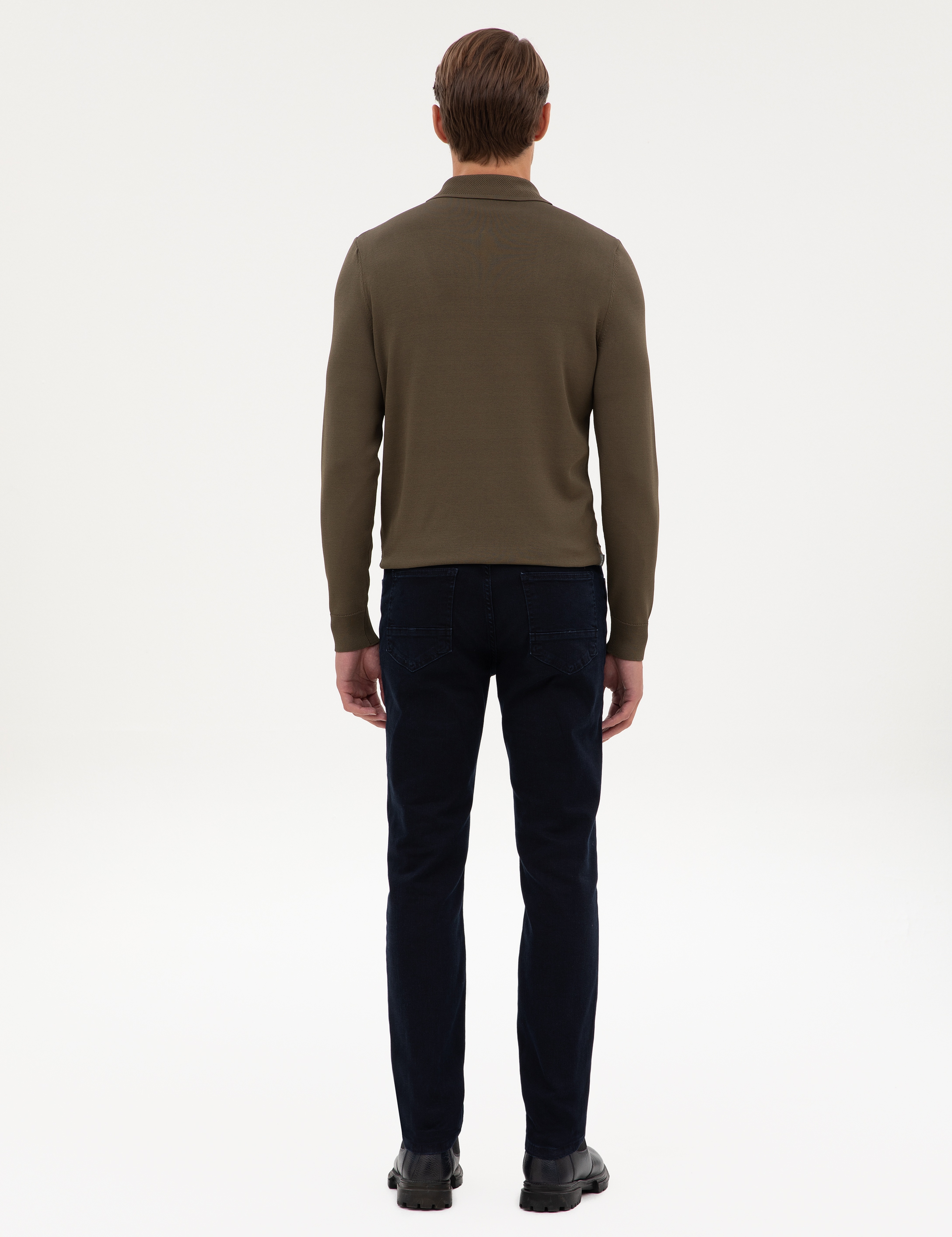 Koyu Lacivert Slim Fit Jean Pantolon - Image 4