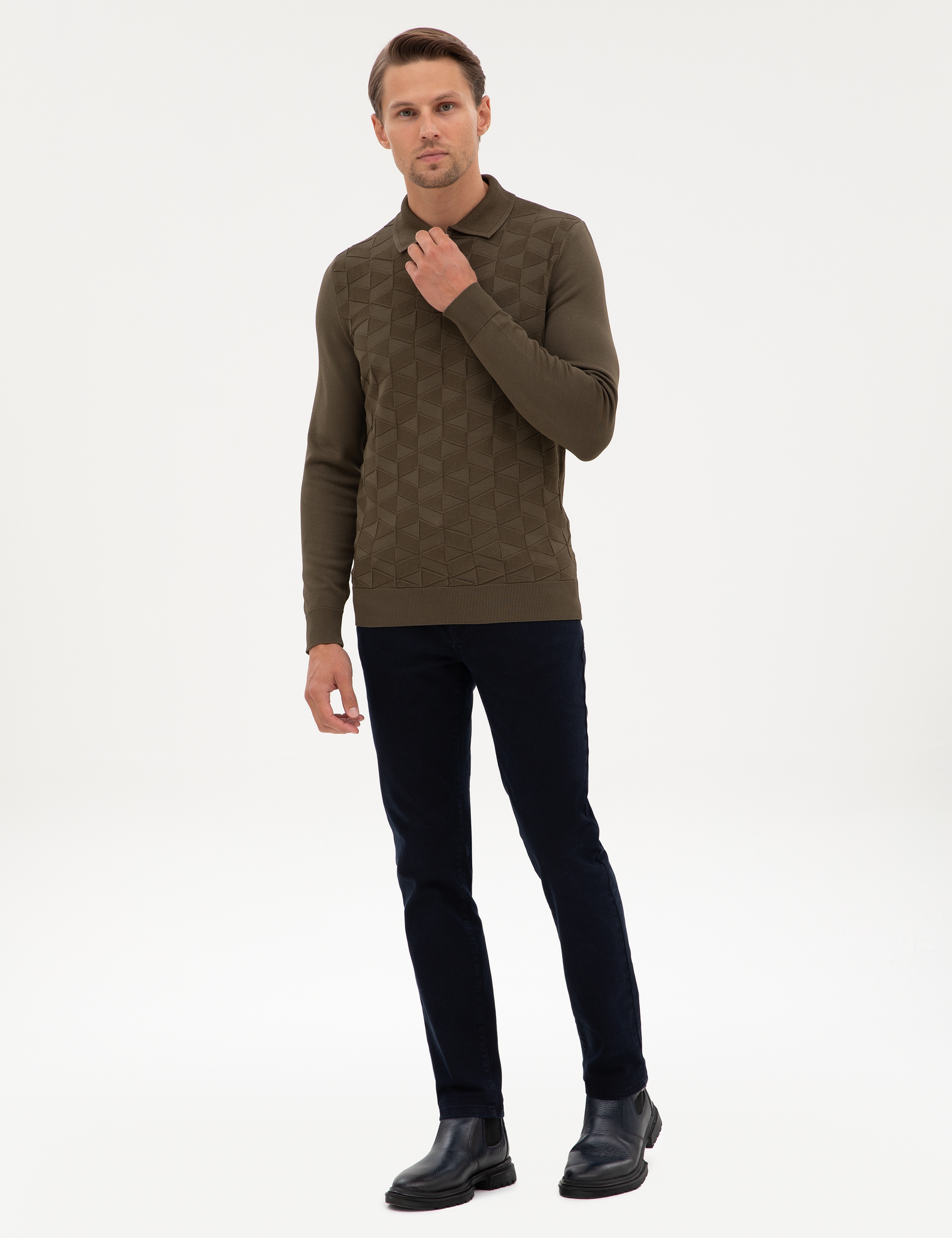 Koyu Lacivert Slim Fit Jean Pantolon - Image 3