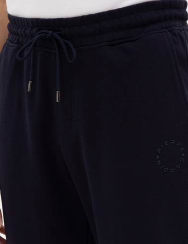 Lacivert Slim Fit 3 İplik Düz Paça Eşofman Altı