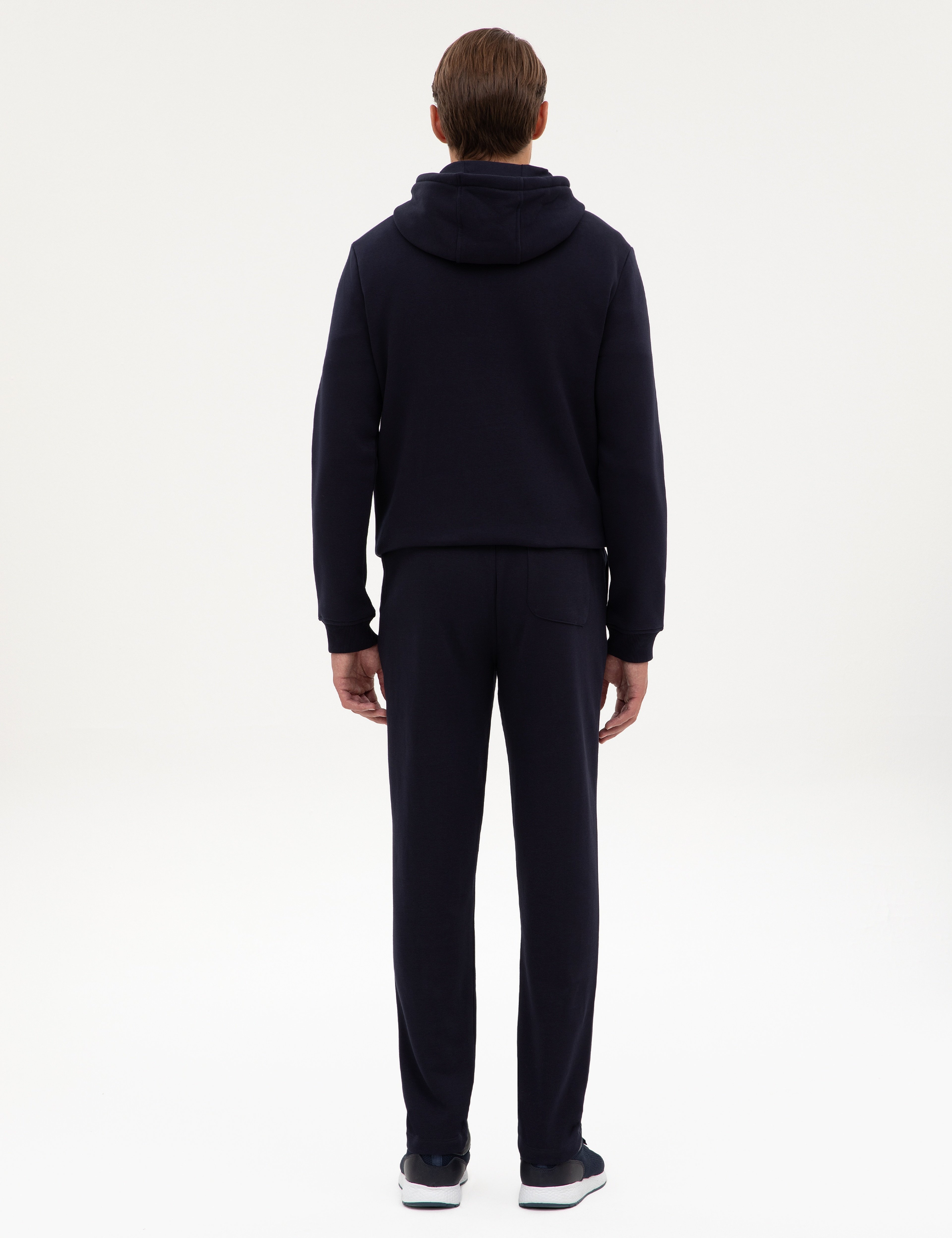 Lacivert Slim Fit 3 İplik Düz Paça Eşofman Altı - Image 4