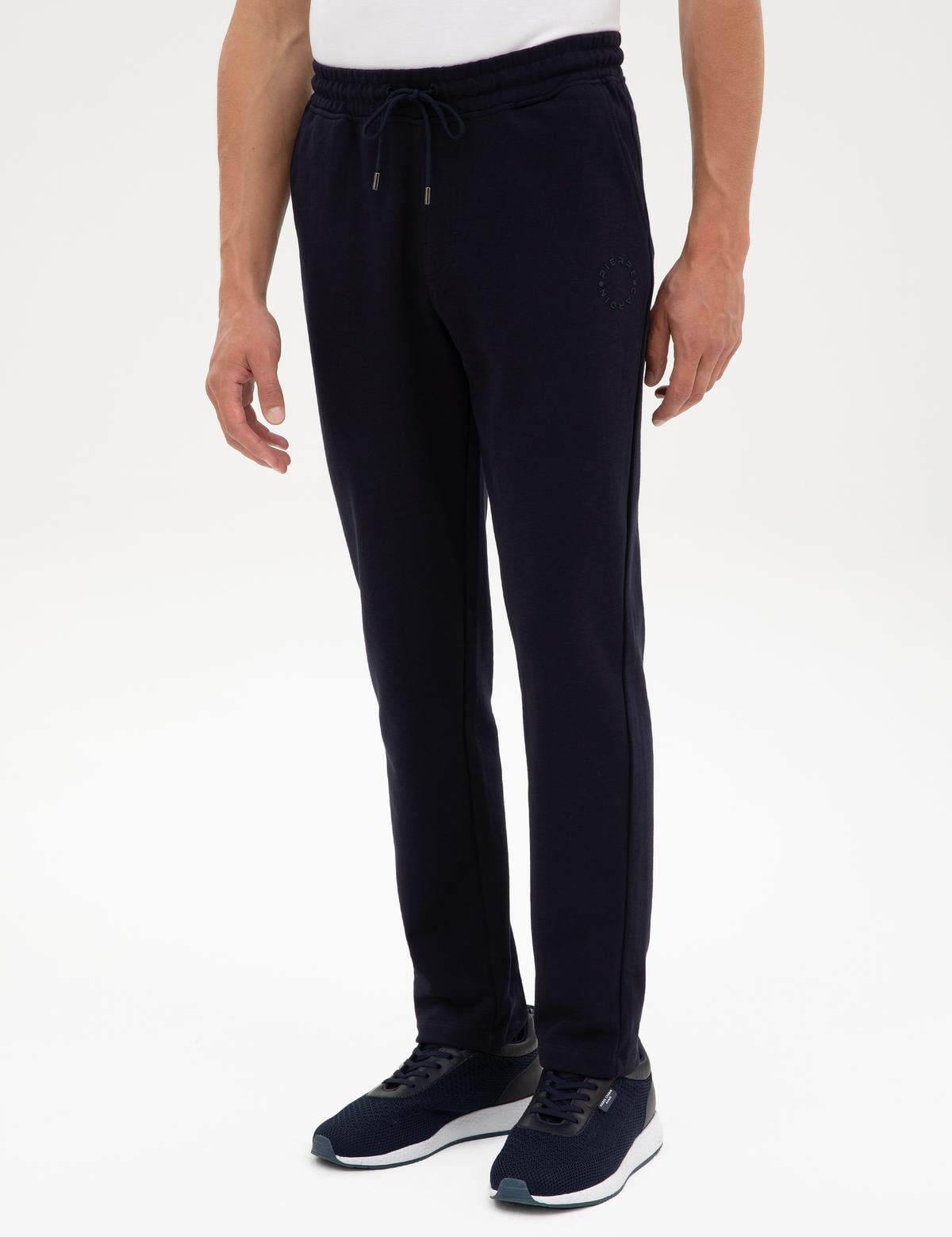 Lacivert Slim Fit 3 İplik Düz Paça Eşofman Altı - 50317670014