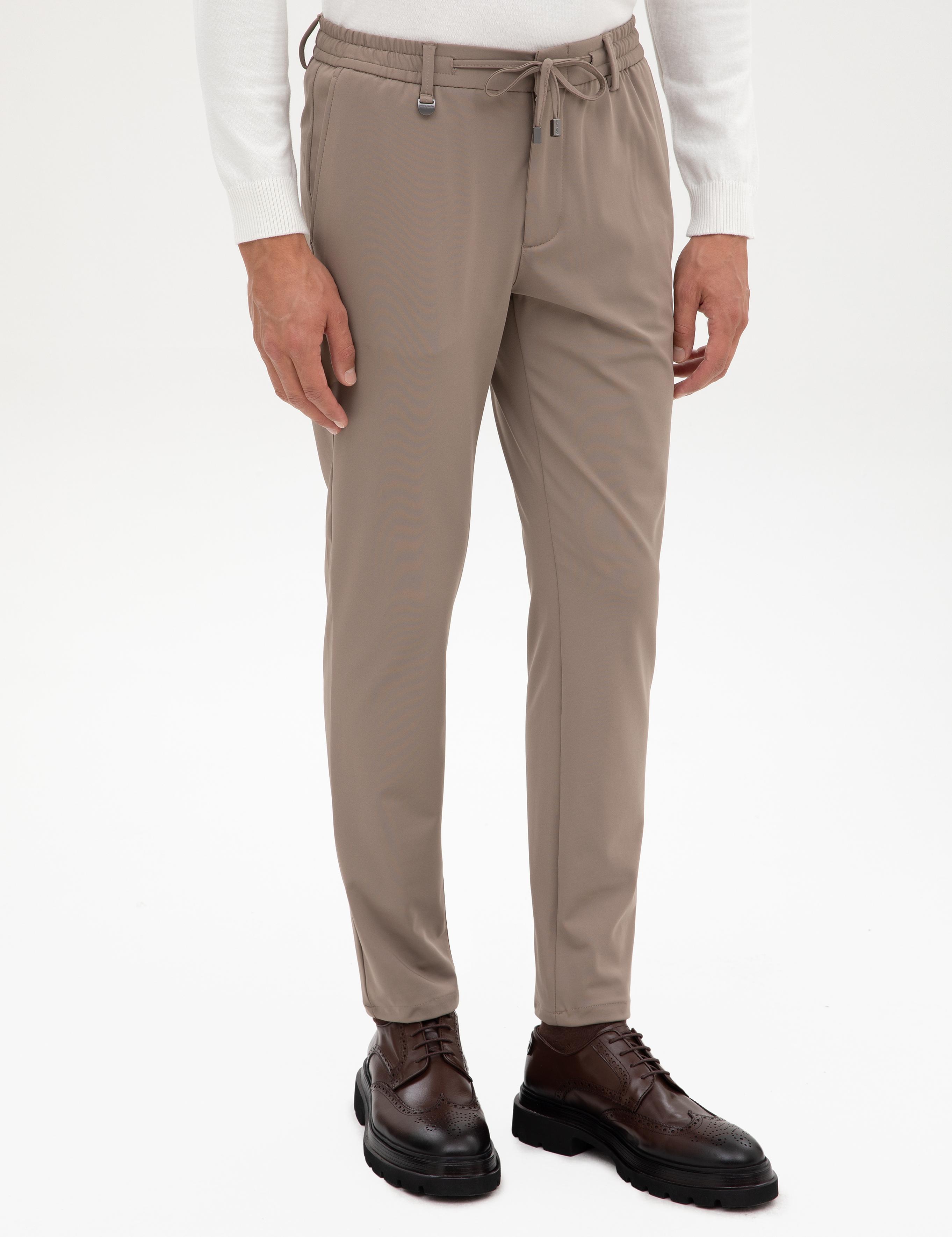 Bej Slim Fit Klasik Jogger Pantolon