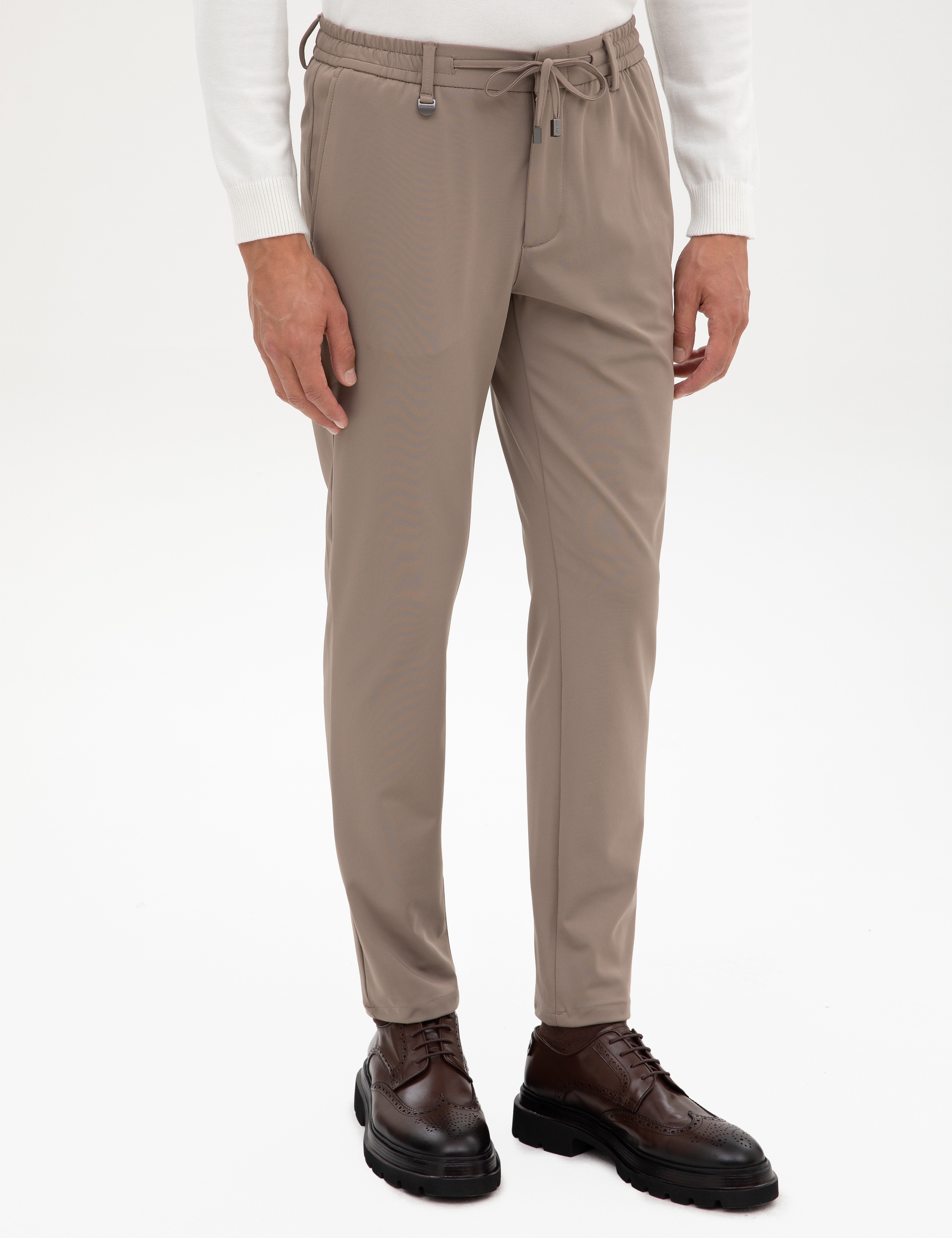 Bej Slim Fit Klasik Jogger Pantolon
