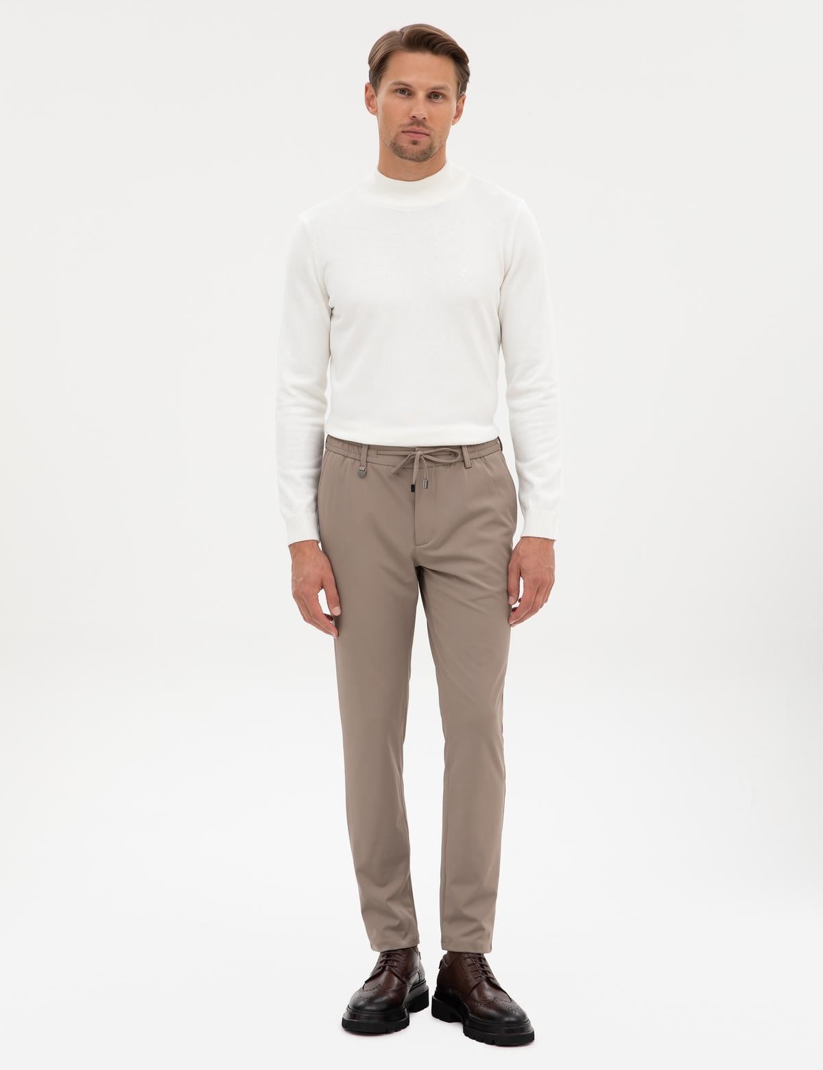 Bej Slim Fit Klasik Jogger Pantolon - 50317618117