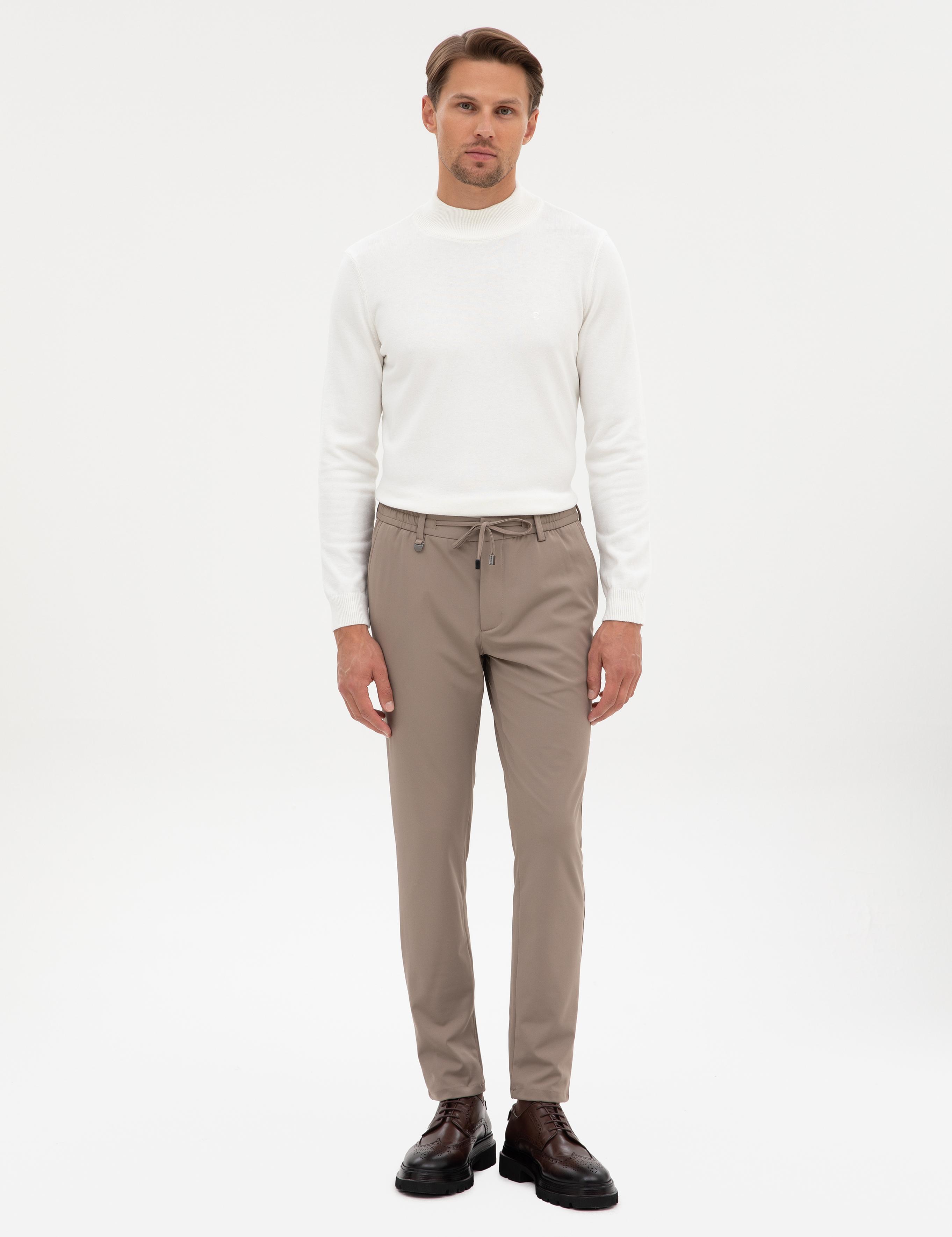 Bej Slim Fit Klasik Jogger Pantolon