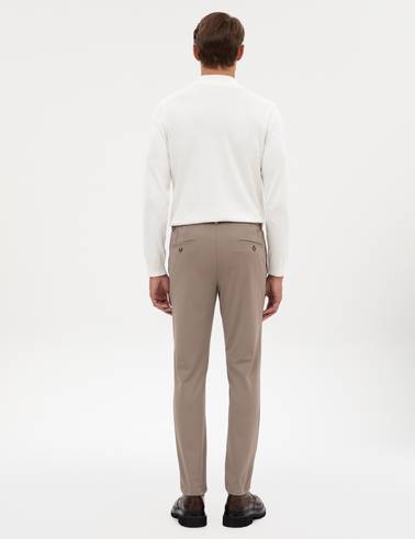Bej Slim Fit Klasik Jogger Pantolon