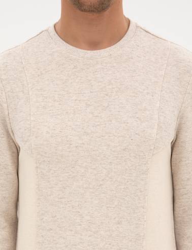 Bej Regular Fit Sweatshirt