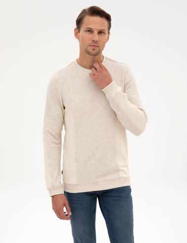 Bej Regular Fit Sweatshirt