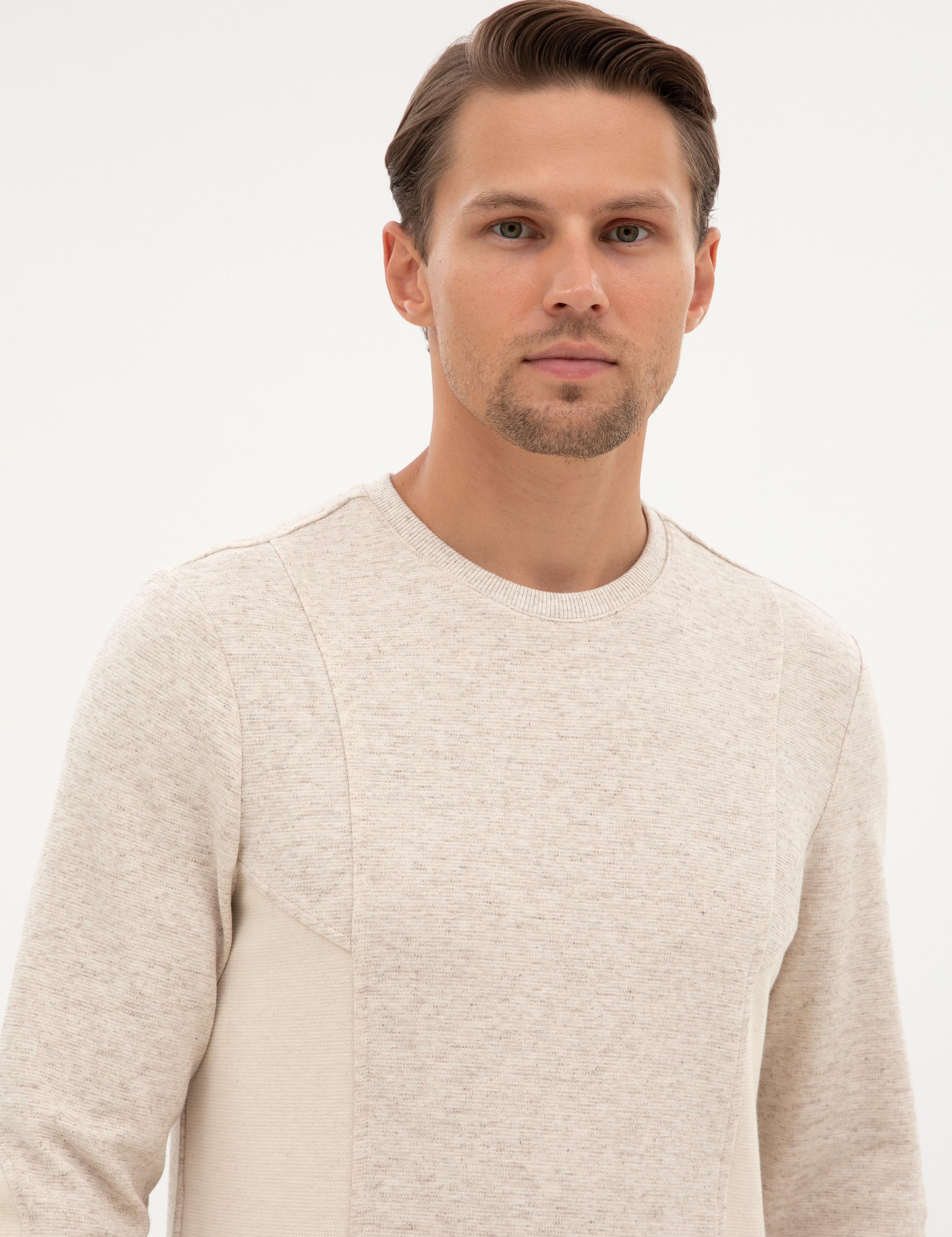 Bej Regular Fit Sweatshirt