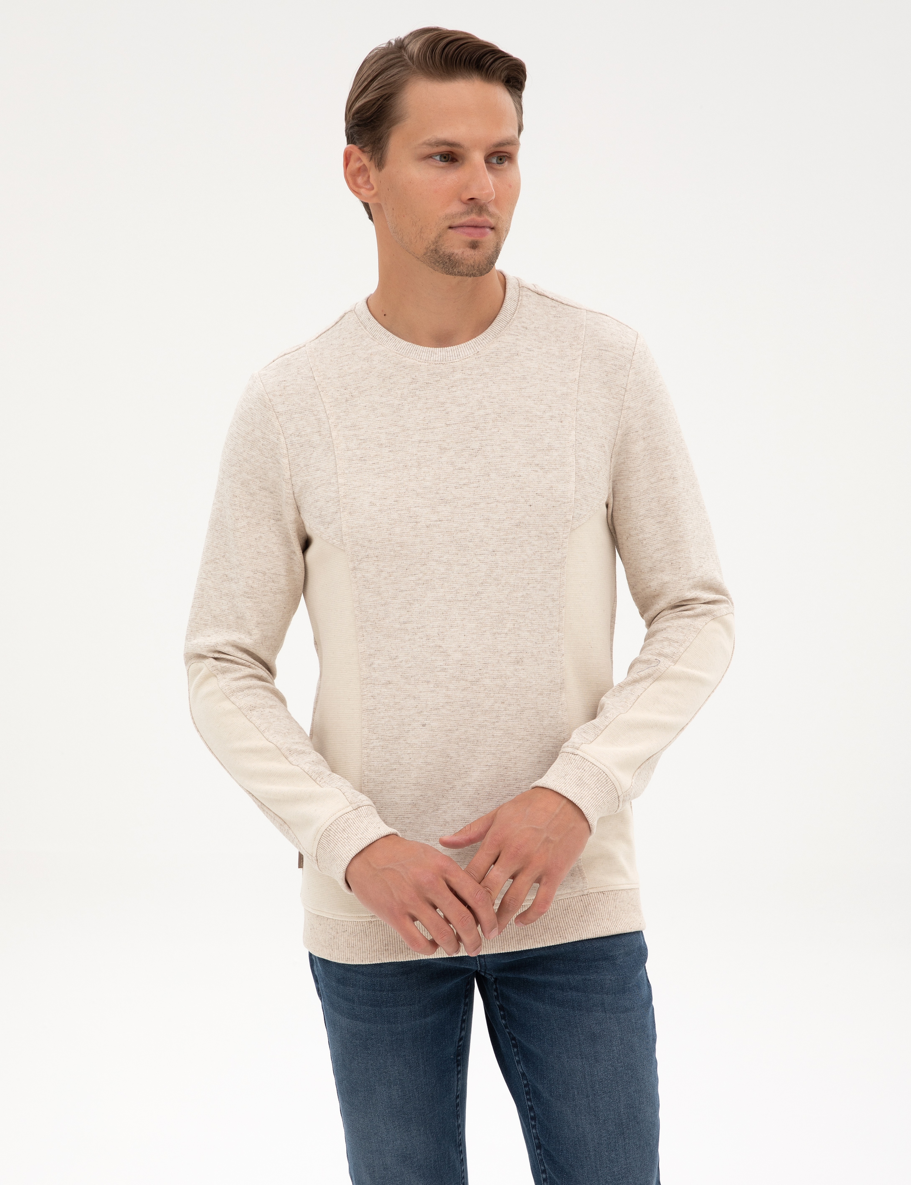 Bej Regular Fit Sweatshirt - Image 3