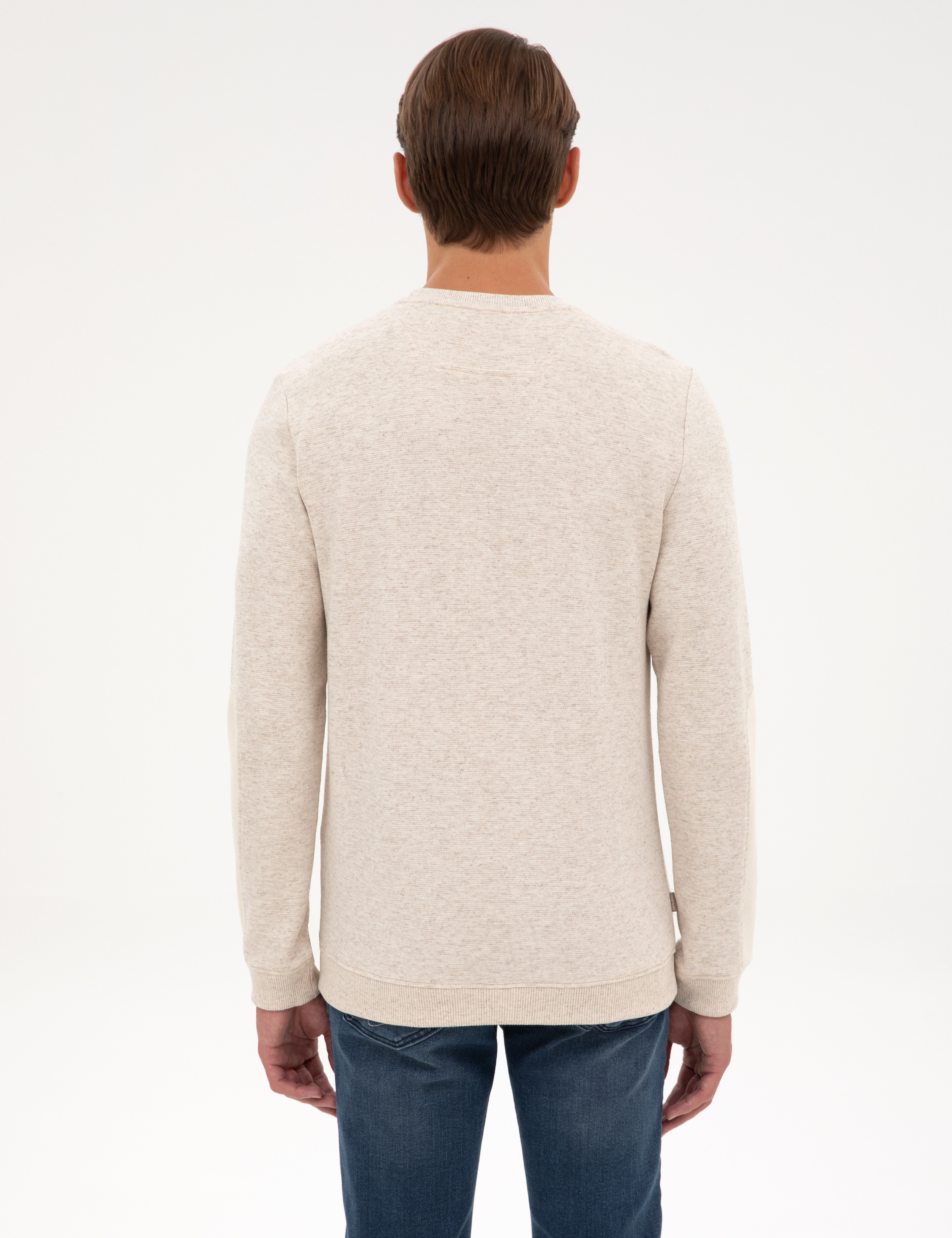 Bej Regular Fit Sweatshirt