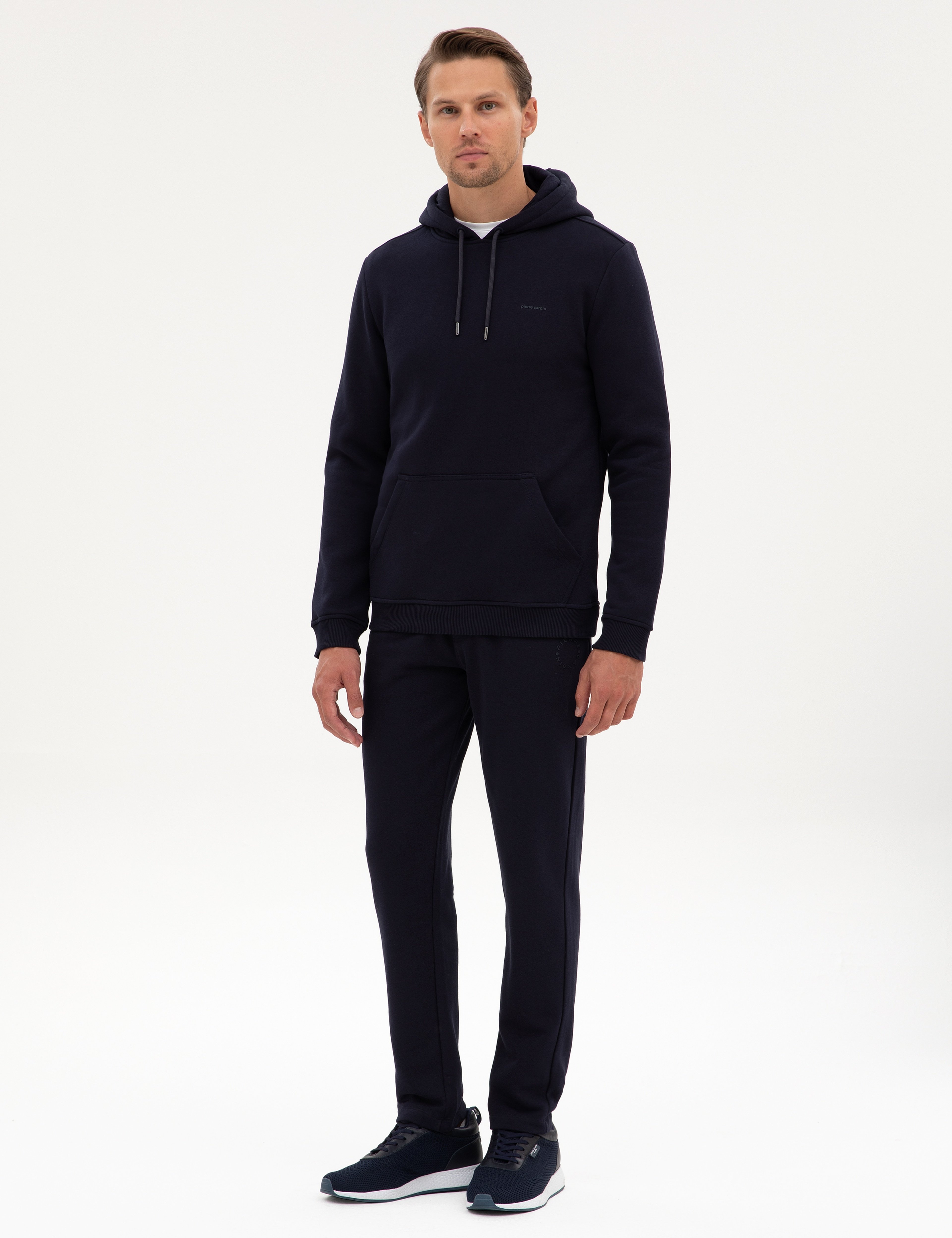 Lacivert Slim Fit 3 İplik Düz Paça Eşofman Altı - Image 3