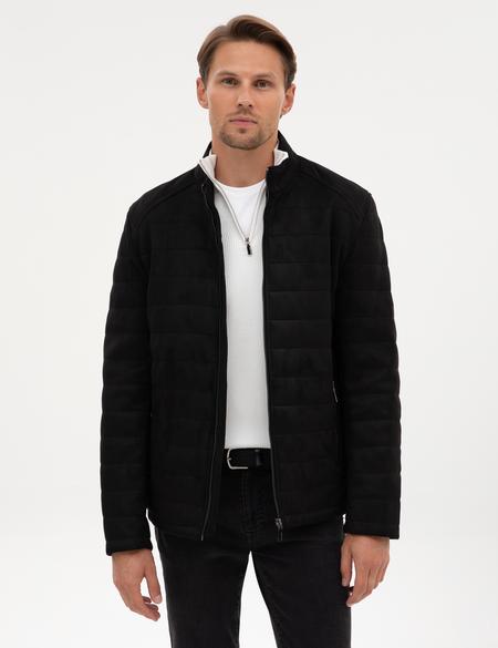 Siyah Suni Deri Ceket - 50318154003