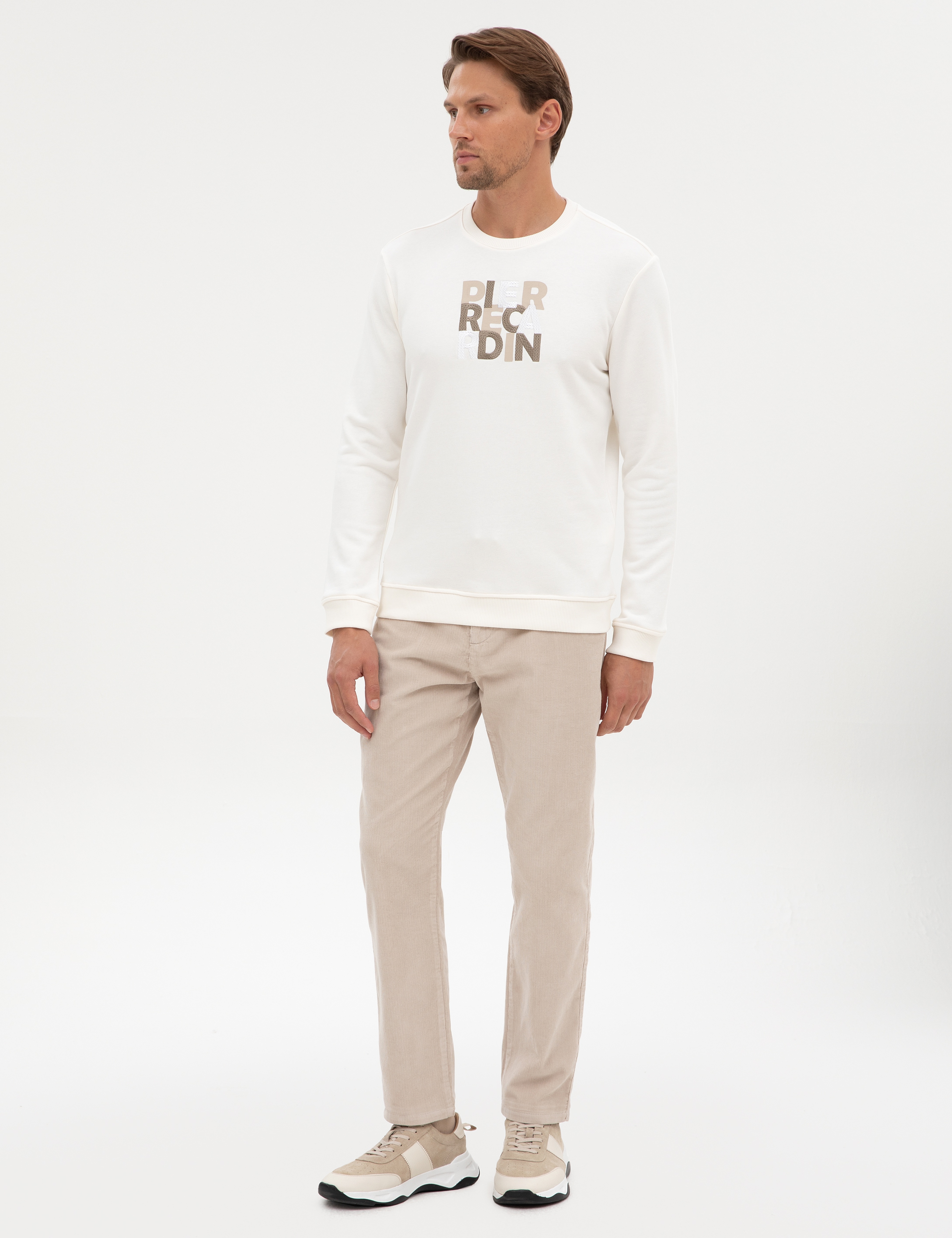 Bej Carrot Fit Beli Lastikli Kordonlu Kanvas Pantolon - Image 3