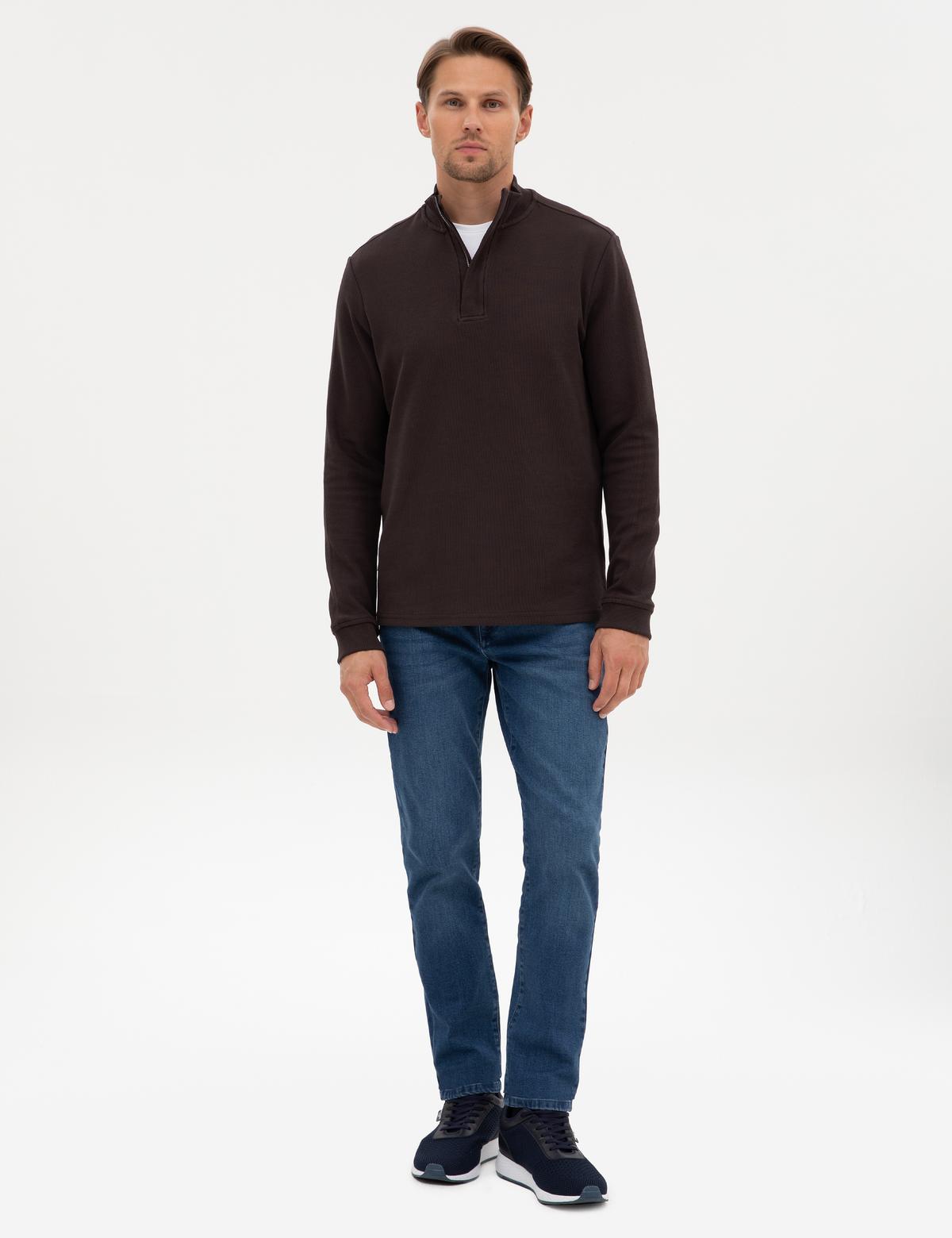 Koyu Kahverengi Regular Fit Sweatshirt - 50309343036